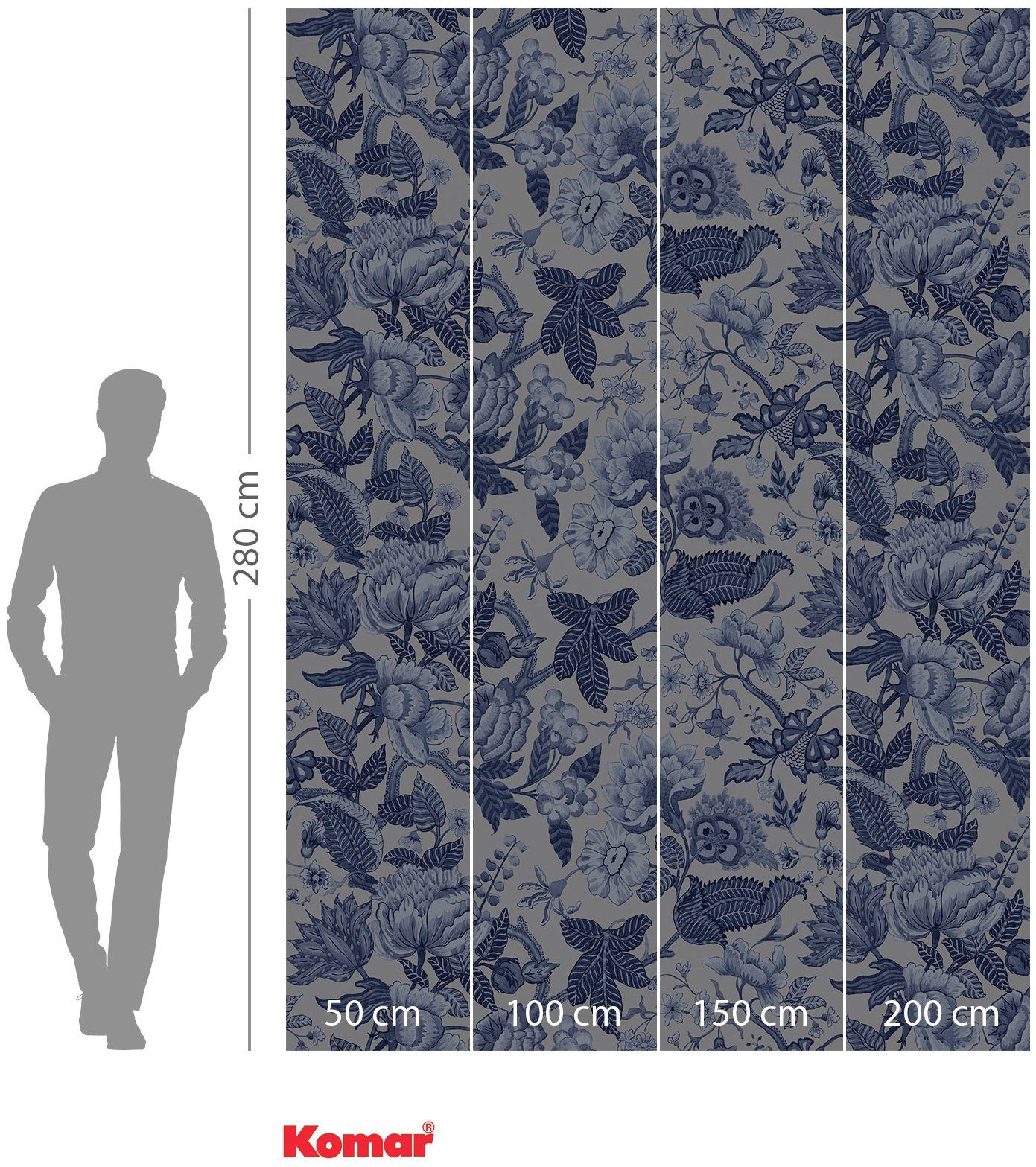 Komar Vliesbehang Digitale print vlies - Bleuet - Afmeting 200 x 280 cm