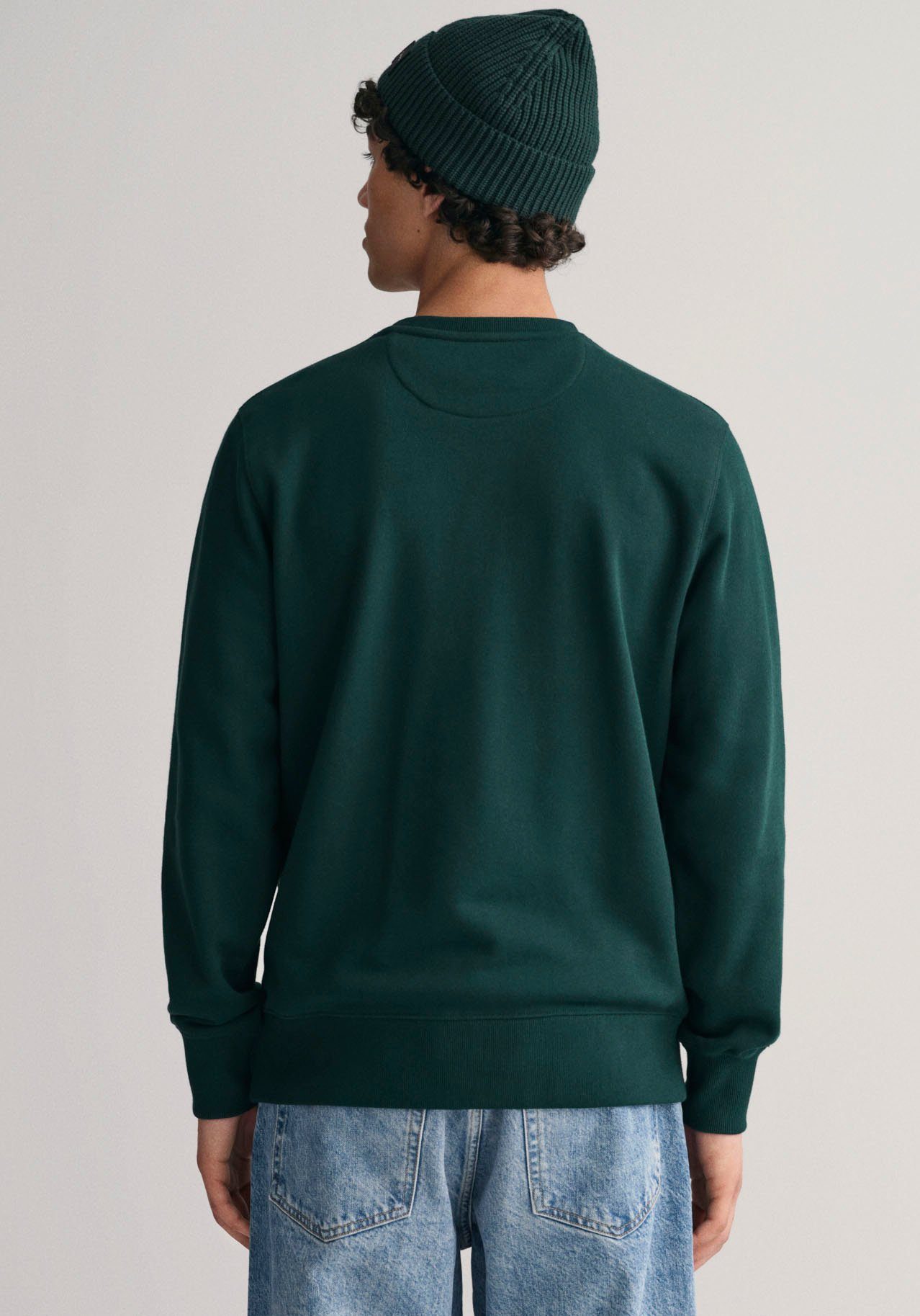 Gant Sweatshirt REG SHIELD C-NECK SWEAT met logoborduursel op borsthoogte