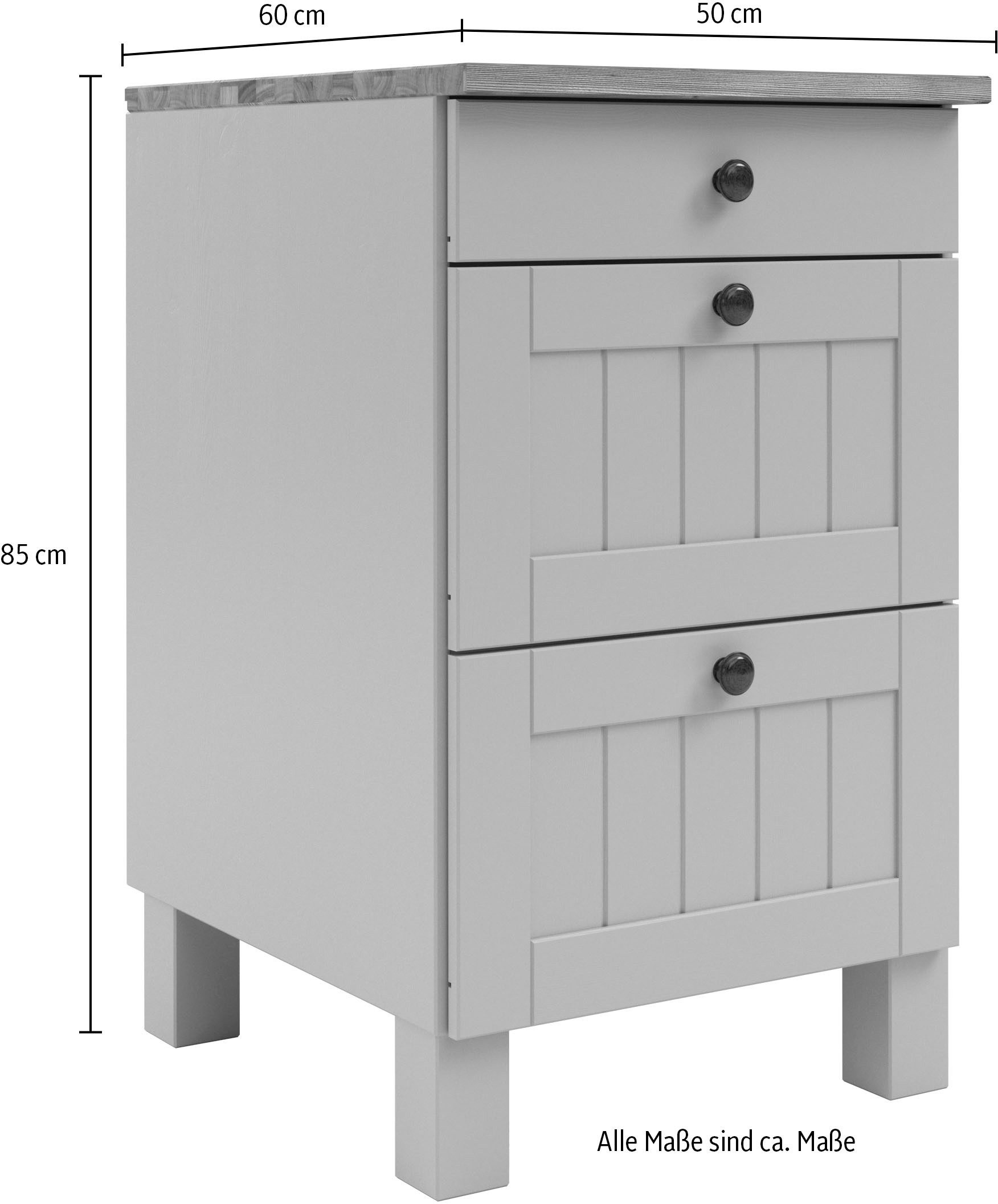 Home affaire Onderkast Alby2 , met metalen handgrepen, breedte 50 cm