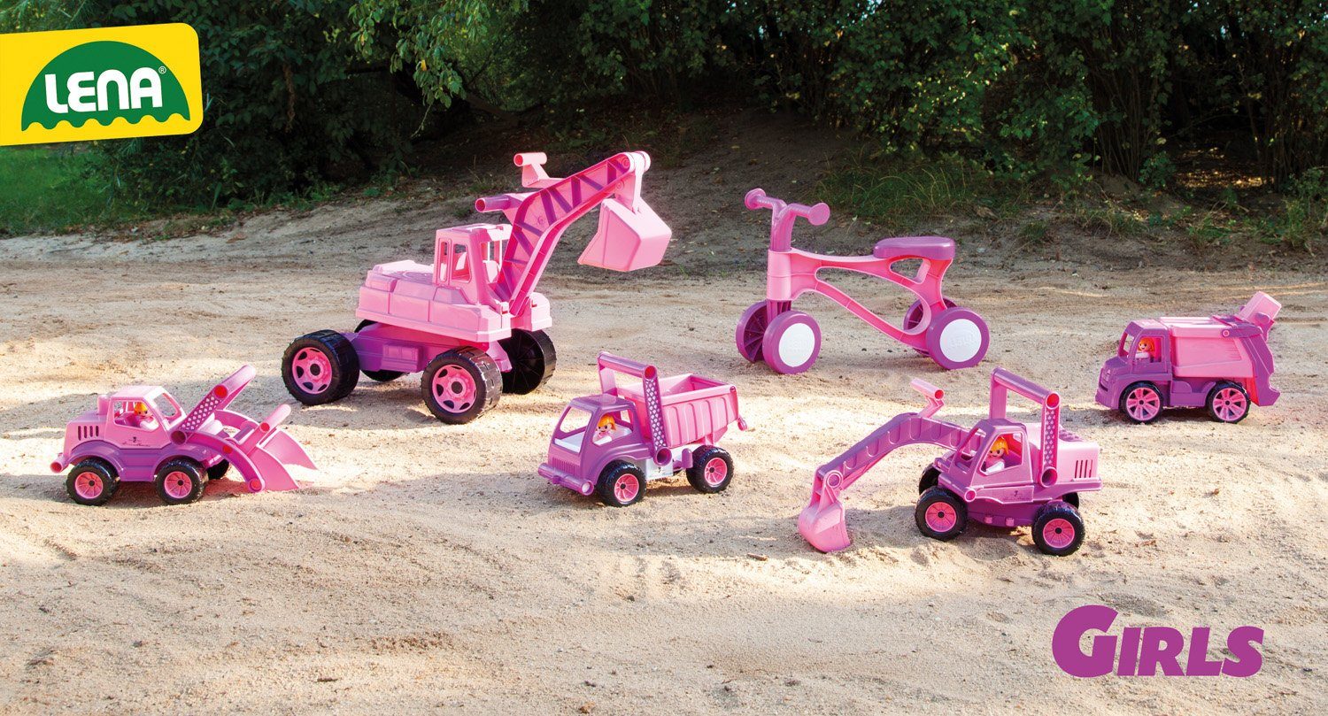 Lena® Speelgoed-zitgraafmachine Giga Trucks, roze