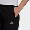adidas sportswear sportbroek essentials fleece logo broek (1-delig) zwart