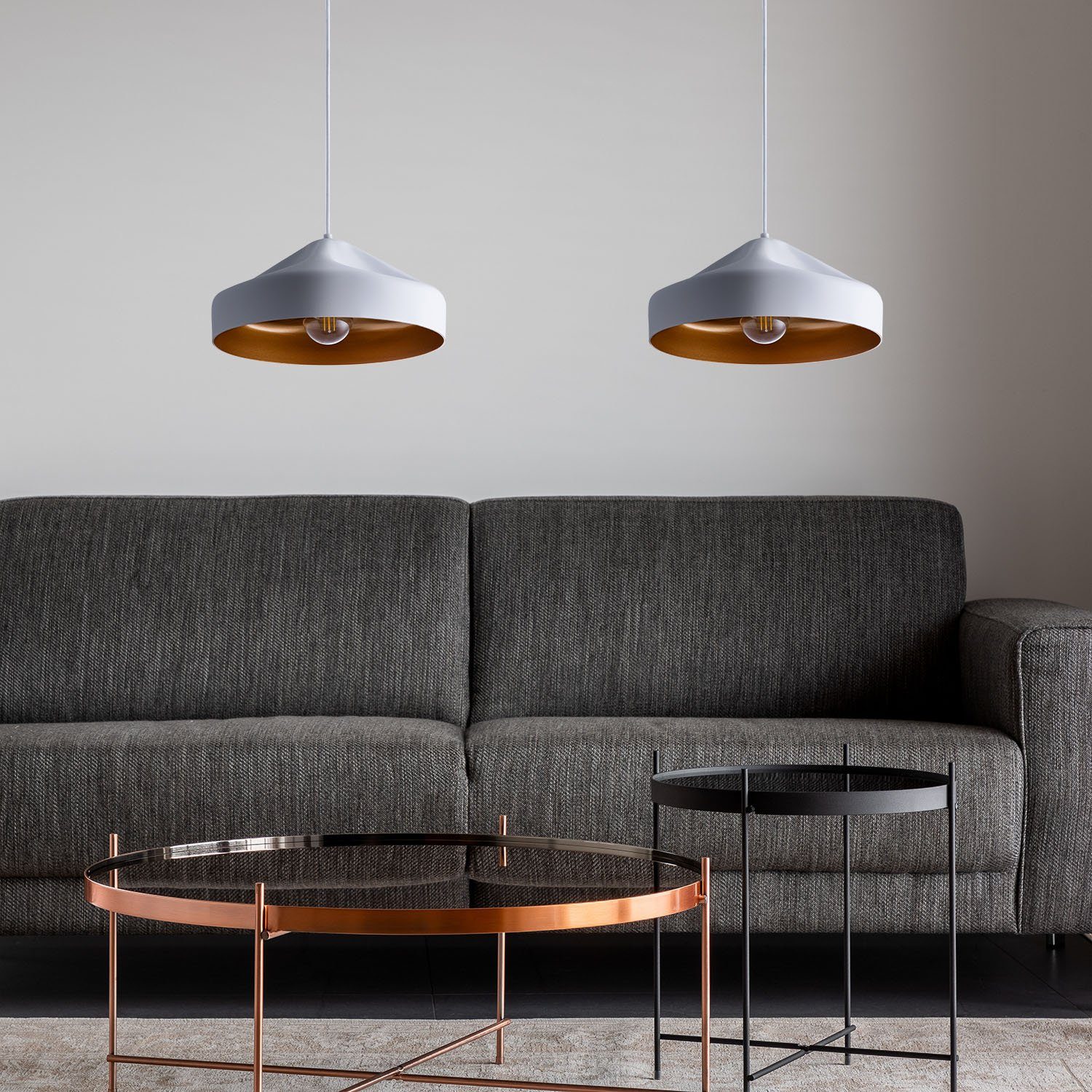Paco Home Hanglamp HURLEY T Hanglamp eetkamer keukenlamp hangend Eettafellamp binnenin in goudkleur