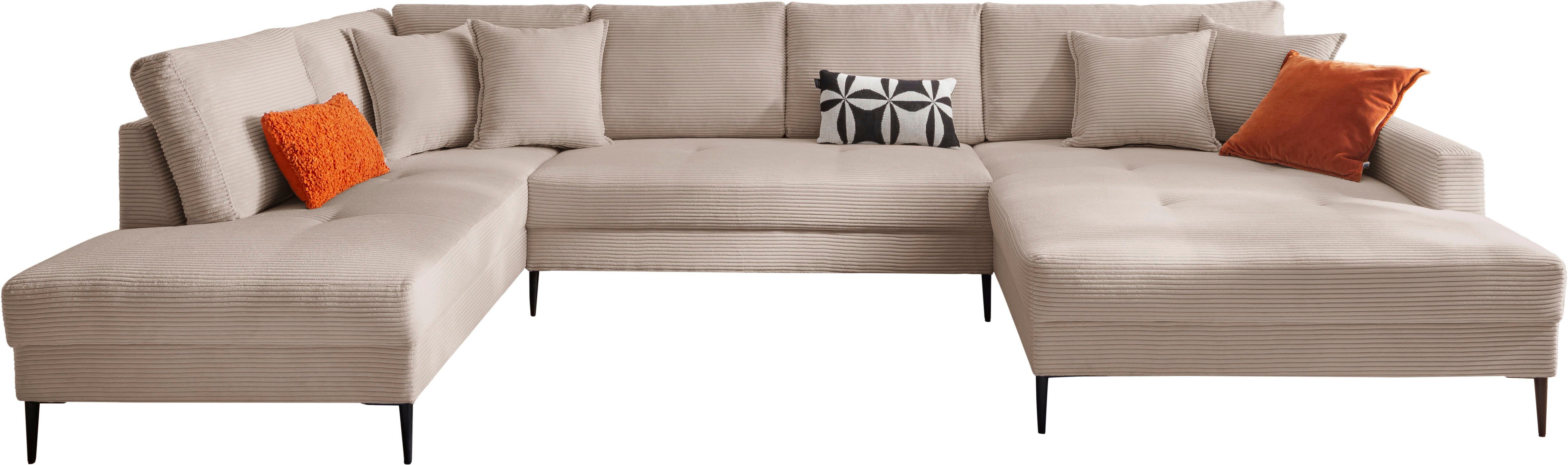 Trends by HG Zithoek SUMMER U-vorm in cordstof met metalen voet