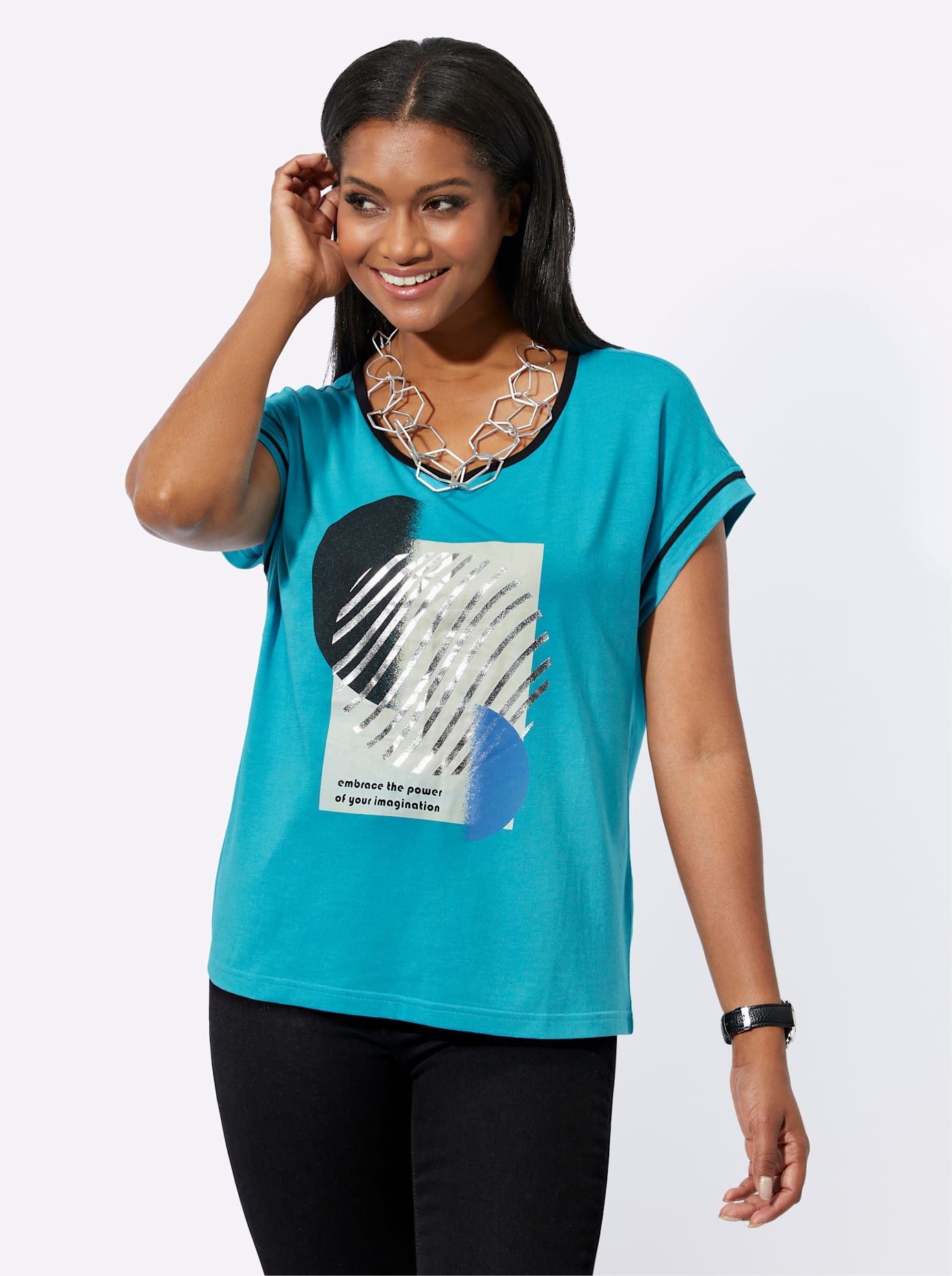 Classic Inspirationen Shirt met korte mouwen Shirt met ronde hals (1-delig)