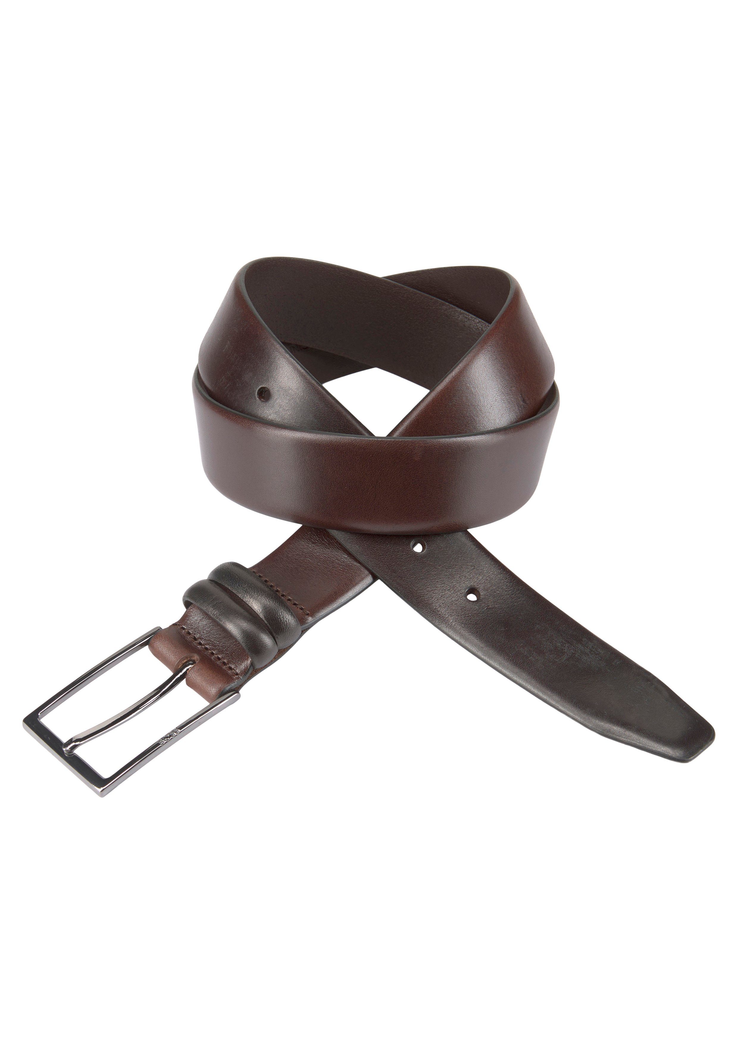 Boss Leren riem CARMELLO van gelooid leer met hugo boss logo-embossing op metalen sluiting