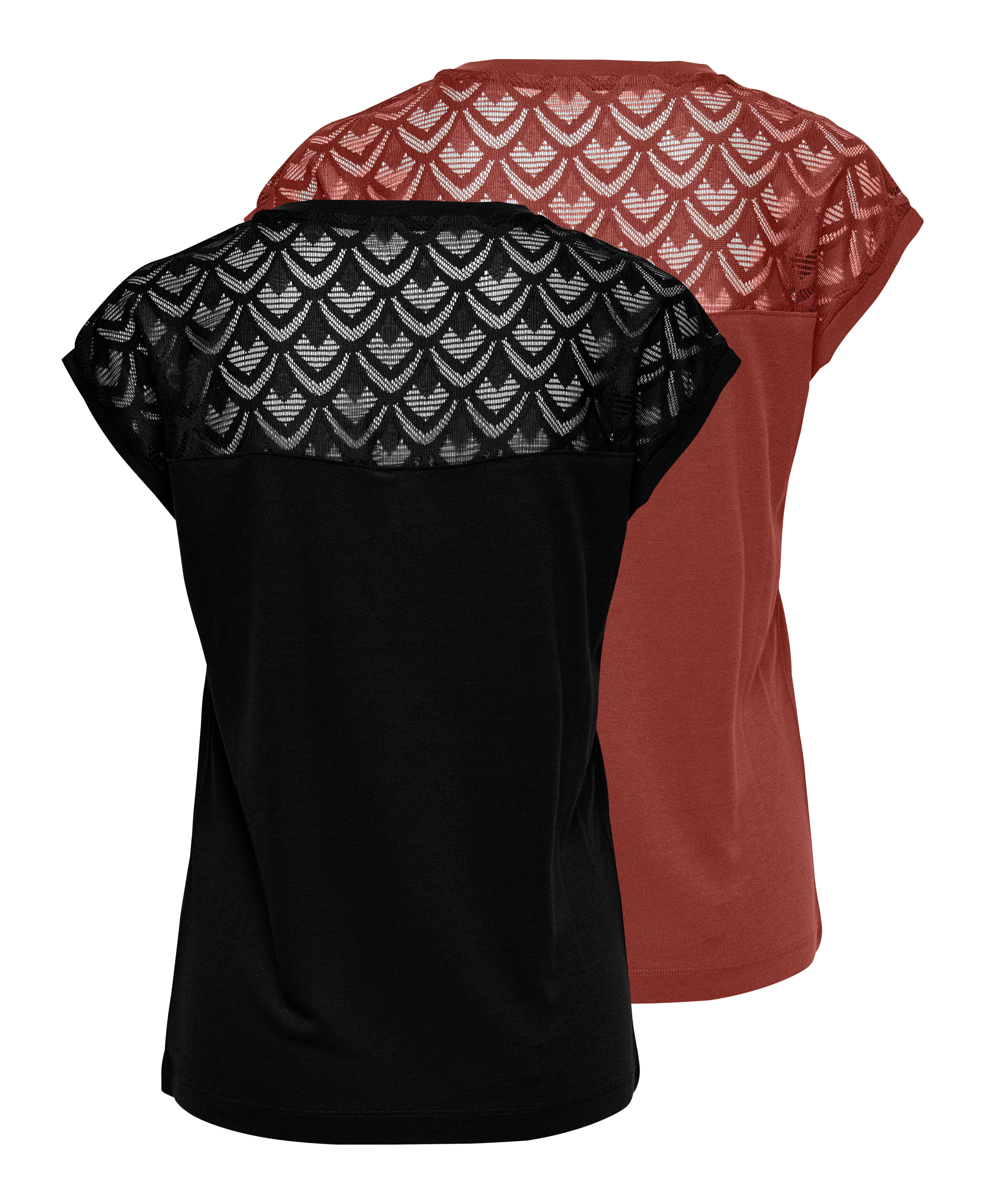 Only Shirt met korte mouwen ONLNICOLE LIFE S/S MIX TOP 2 PACK CS JRS (2-delig, Set van 2)