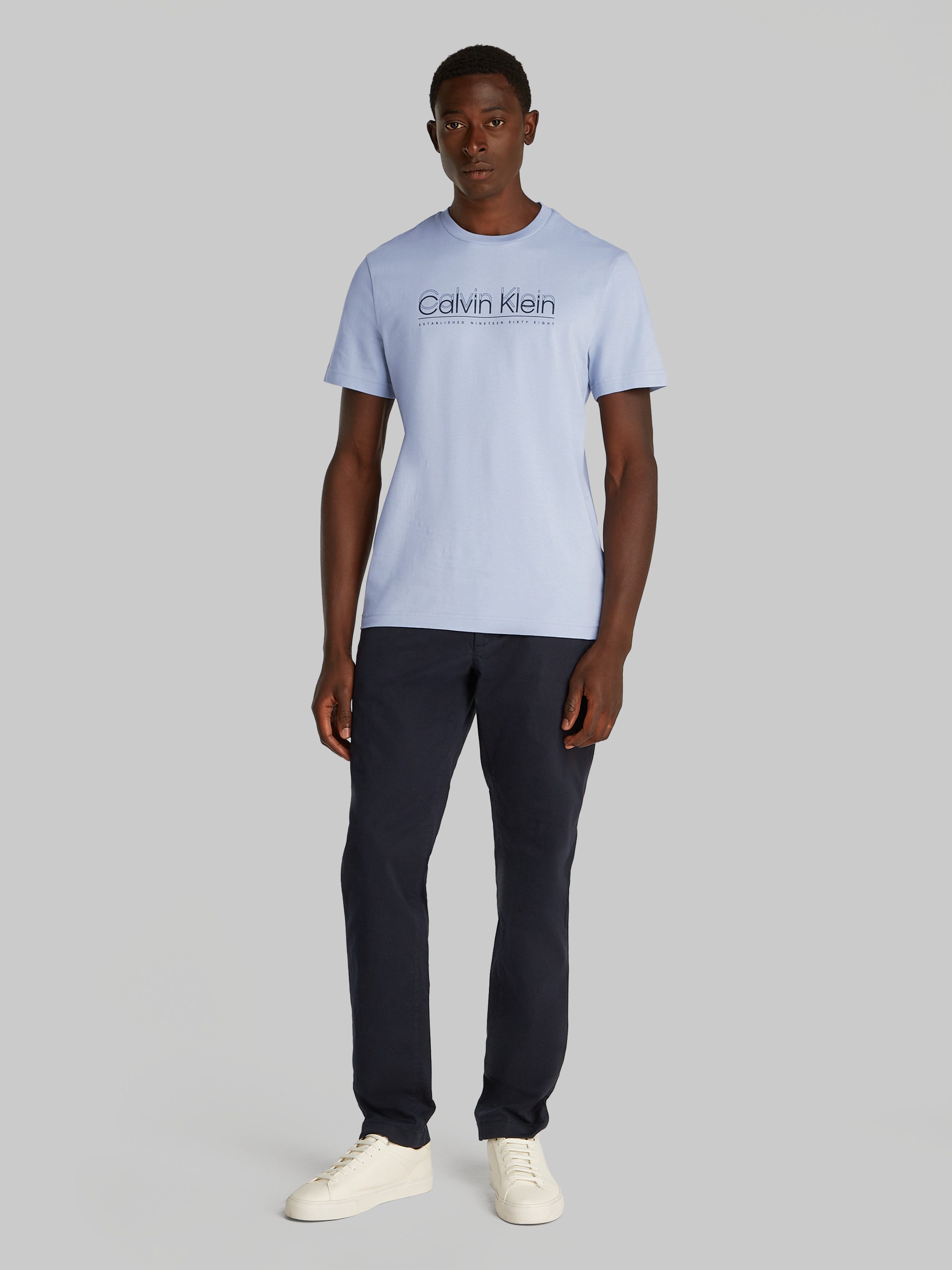 Calvin Klein T-shirt CP-DOUBLE LOGO T-SHIRT met groot logo-opschrift