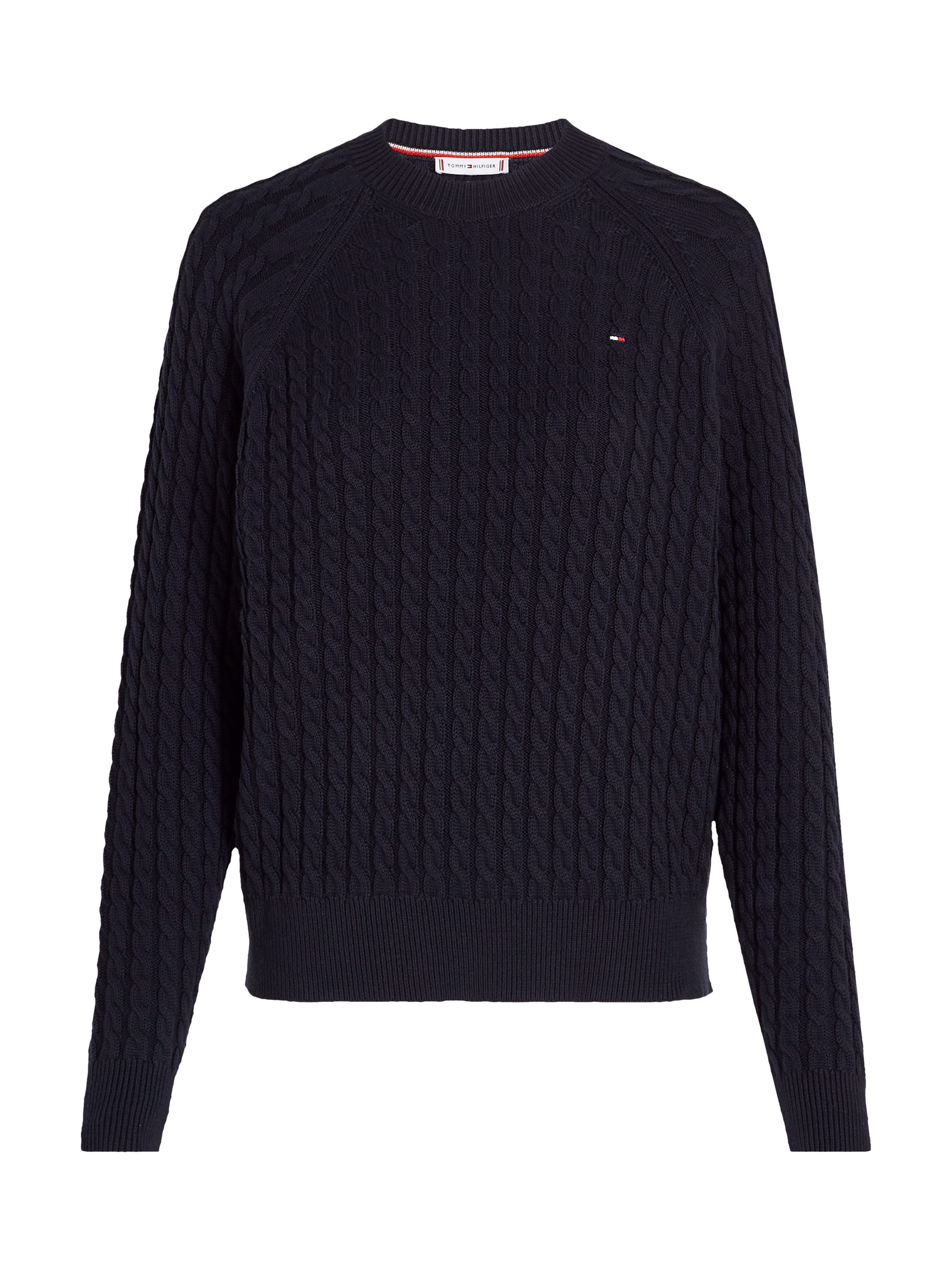 Tommy Hilfiger Trui met ronde hals CO CABLE C-NK SWEATER