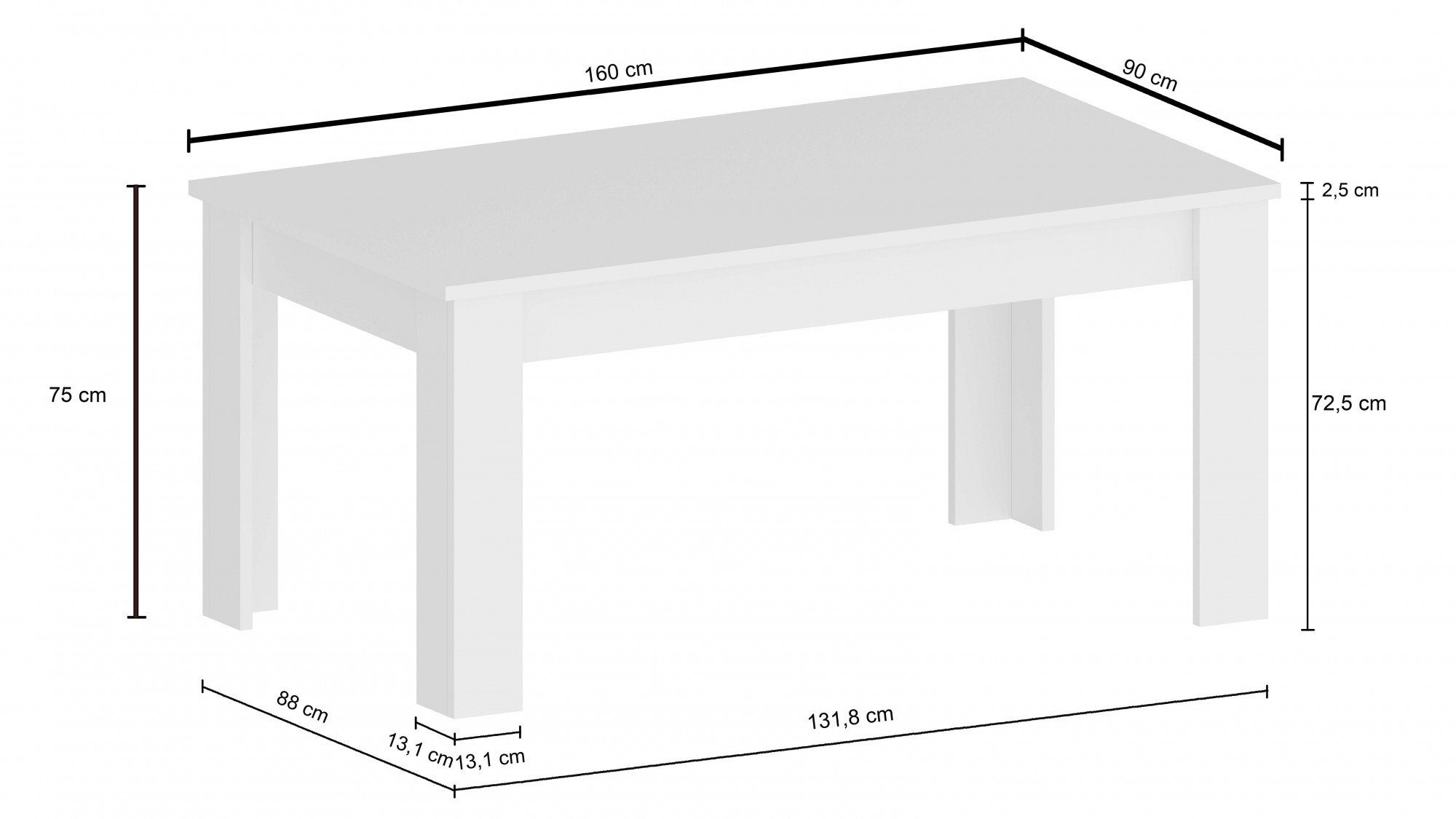 INOSIGN Eettafel JESI (1 stuk)