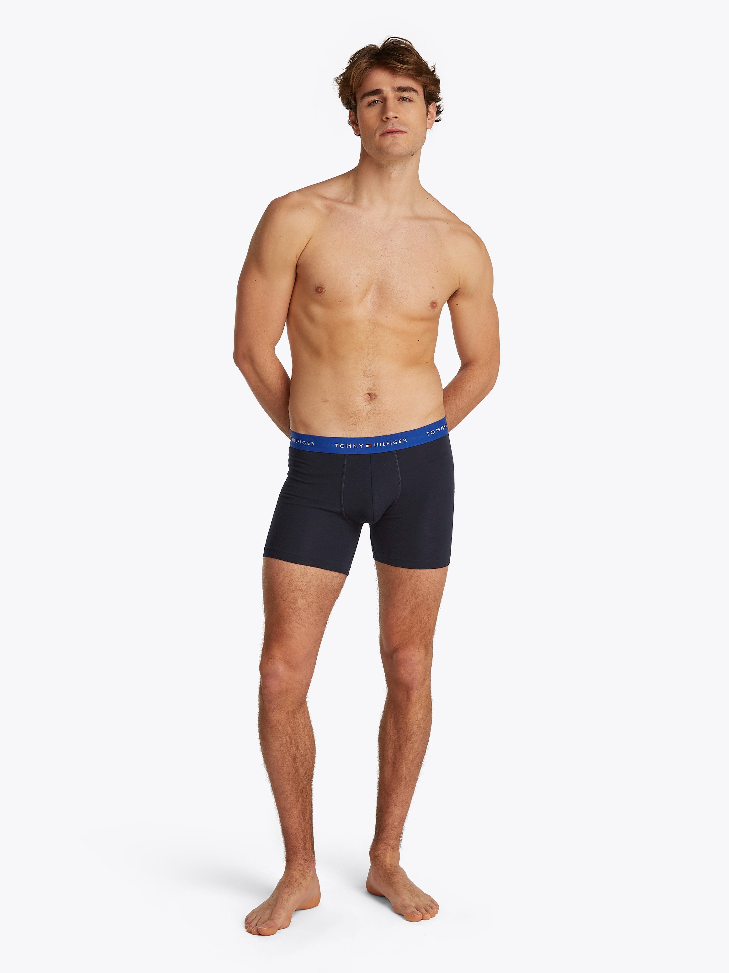 Tommy Hilfiger Underwear Boxershort 3P BOXER BRIEF WB met contrasterende logo-band (3 stuks)