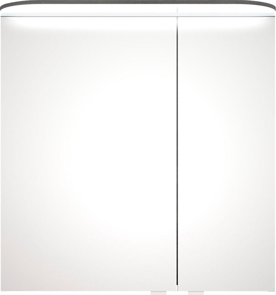 Saphir Spiegelkast Balto sprint badkamerkast met led-kransarmatuur, 70 cm breed, 2 deuren spiegels & verlichting grijs