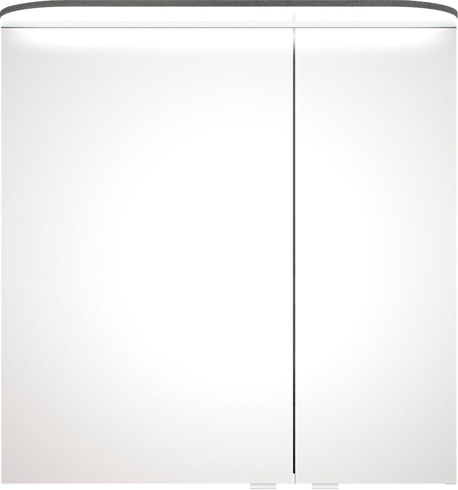 Saphir Spiegelkast Balto Sprint Badschrank mit LED-Lichtkranz, 70 cm breit, 2 Türen