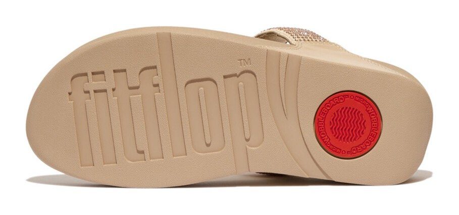 Fitflop Dianets LULU CRYSTAL EMBELLISHED TOE-POST SANDALS - HOTFIX sleehak, zomerschoen, teen-scheider met zachte teenband