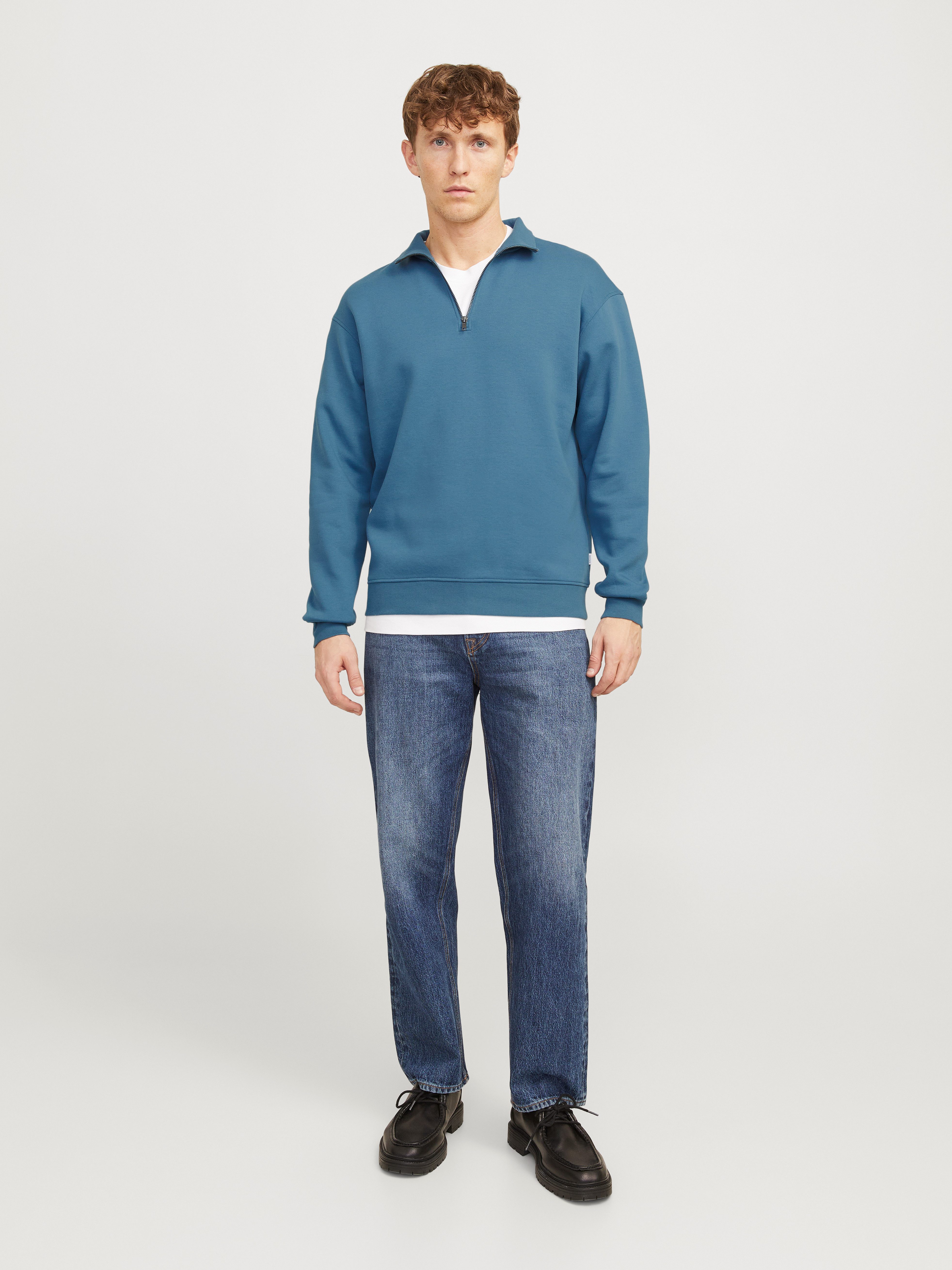 Jack & Jones Sweatshirt JJEBRADLEY SWEAT HALF ZIP NOOS