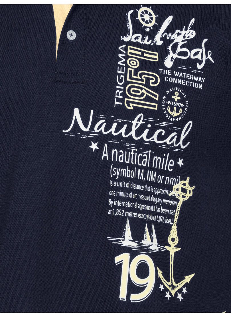 Trigema Poloshirt TRIGEMA poloshirt met maritiem printmotief (1-delig)