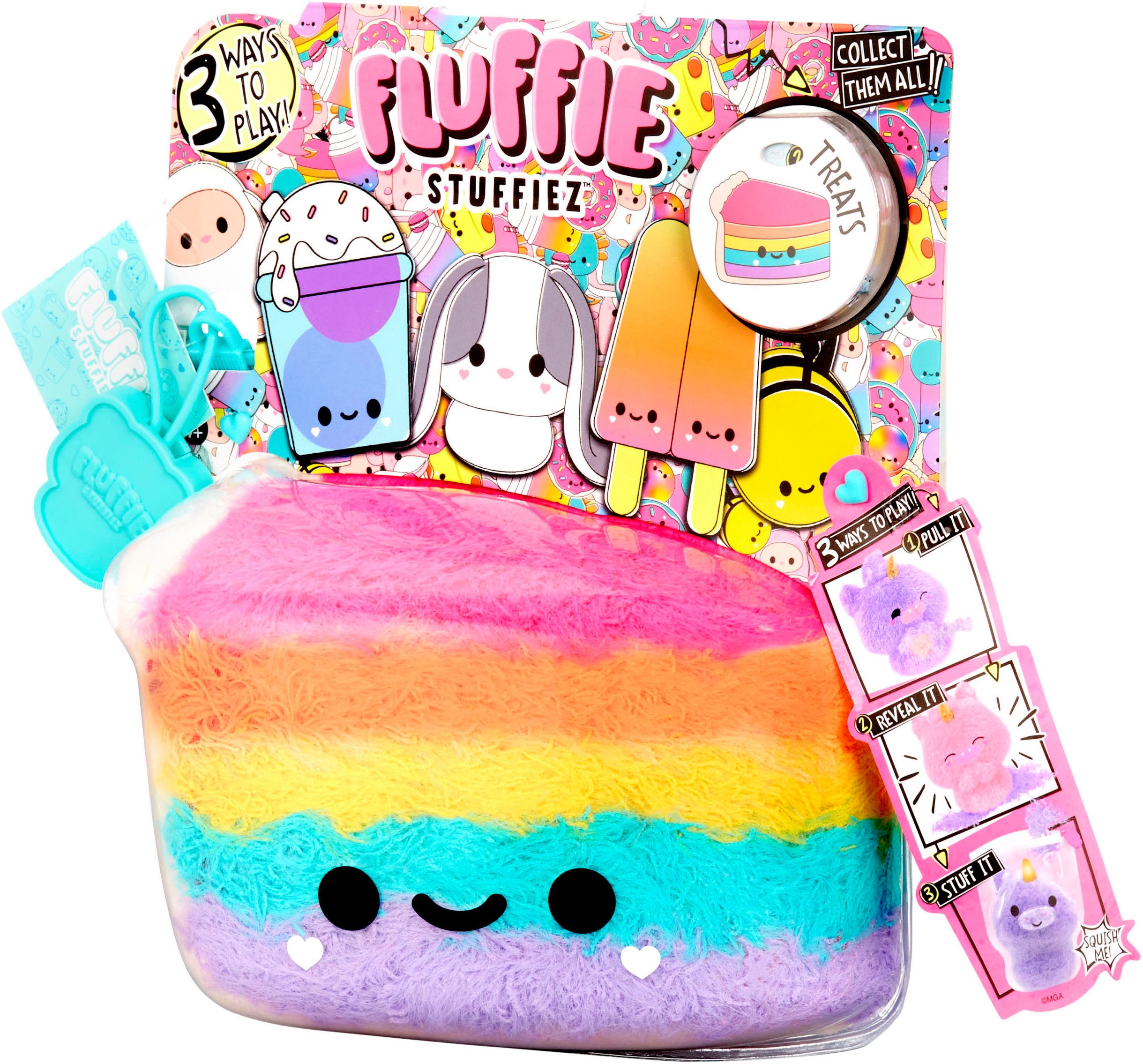 Fluffie Stuffiez Pluchen knuffel Fluffie Stuffiez Small Plush - Cake/Pizza