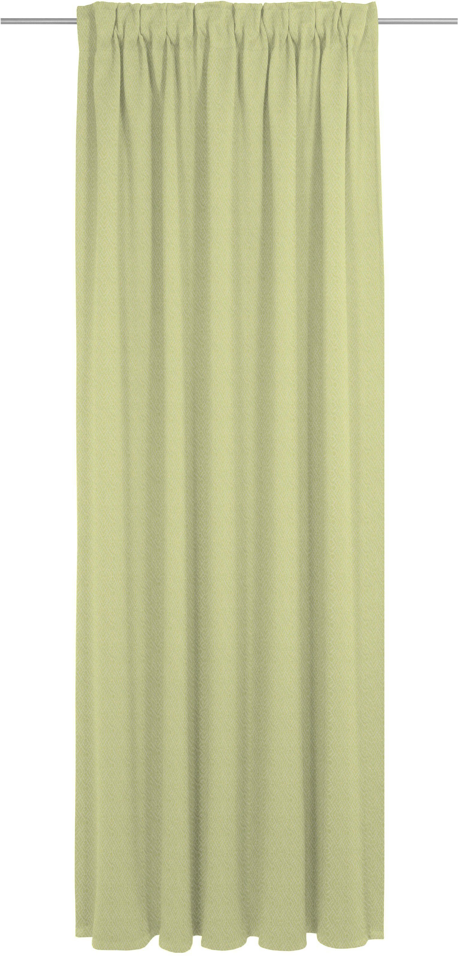 Adam Gordijn Graphic Ventus Light duurzaam van bio-katoen (1 stuk) kant & klaar gordijnen maat 142 cm x 175 cm groen