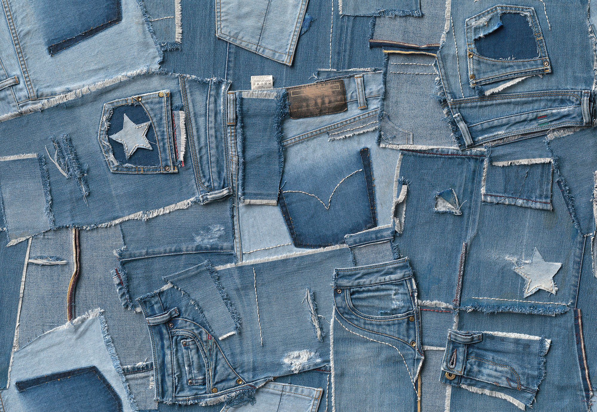 Komar Fotobehang Jeans - Afmeting 368 x 254 cm (1 stuk)