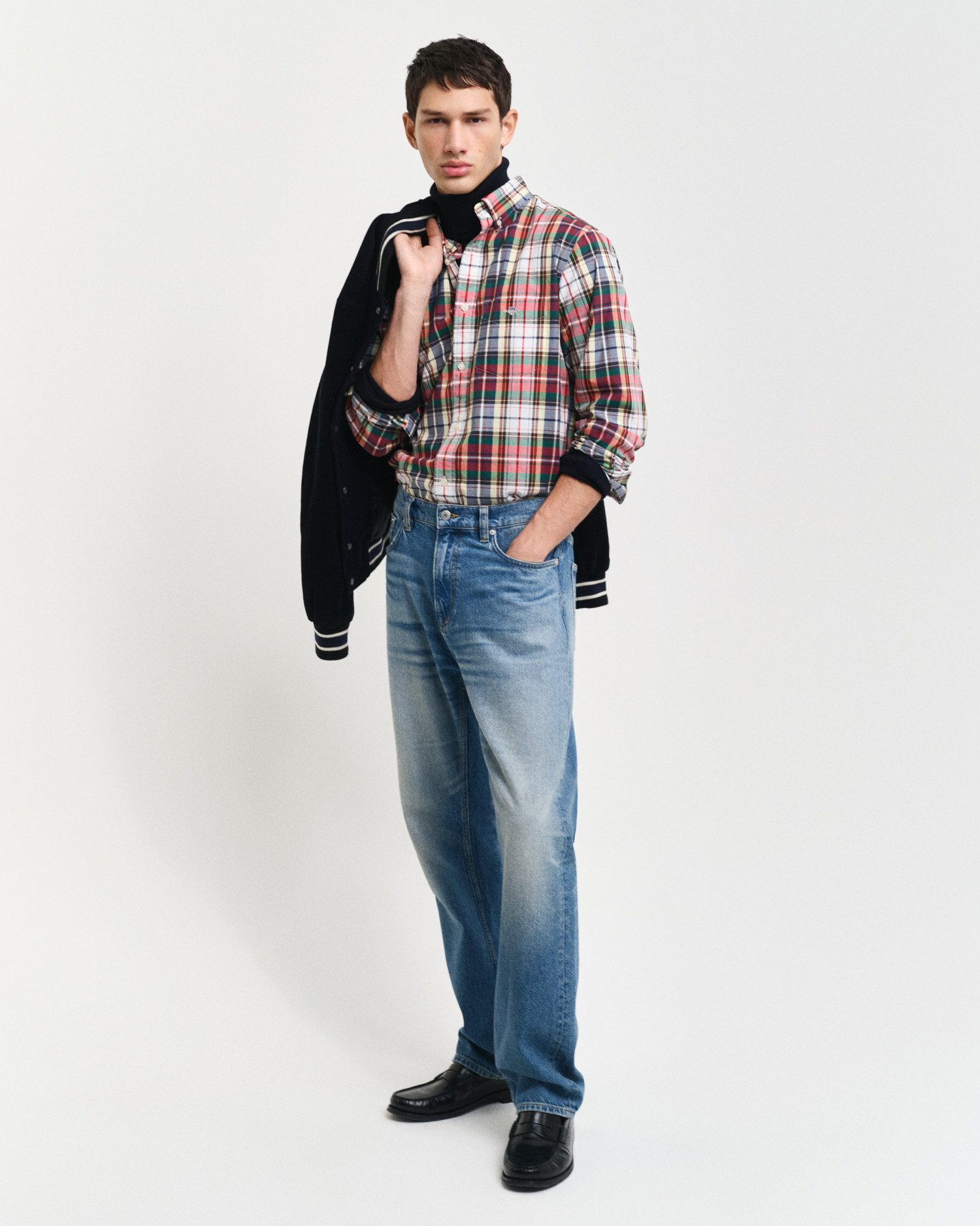 Gant Geruit overhemd REG POPLIN TARTAN CHECK SHIRT Regular fit popeline overhemd met tartan-ruitpatroon