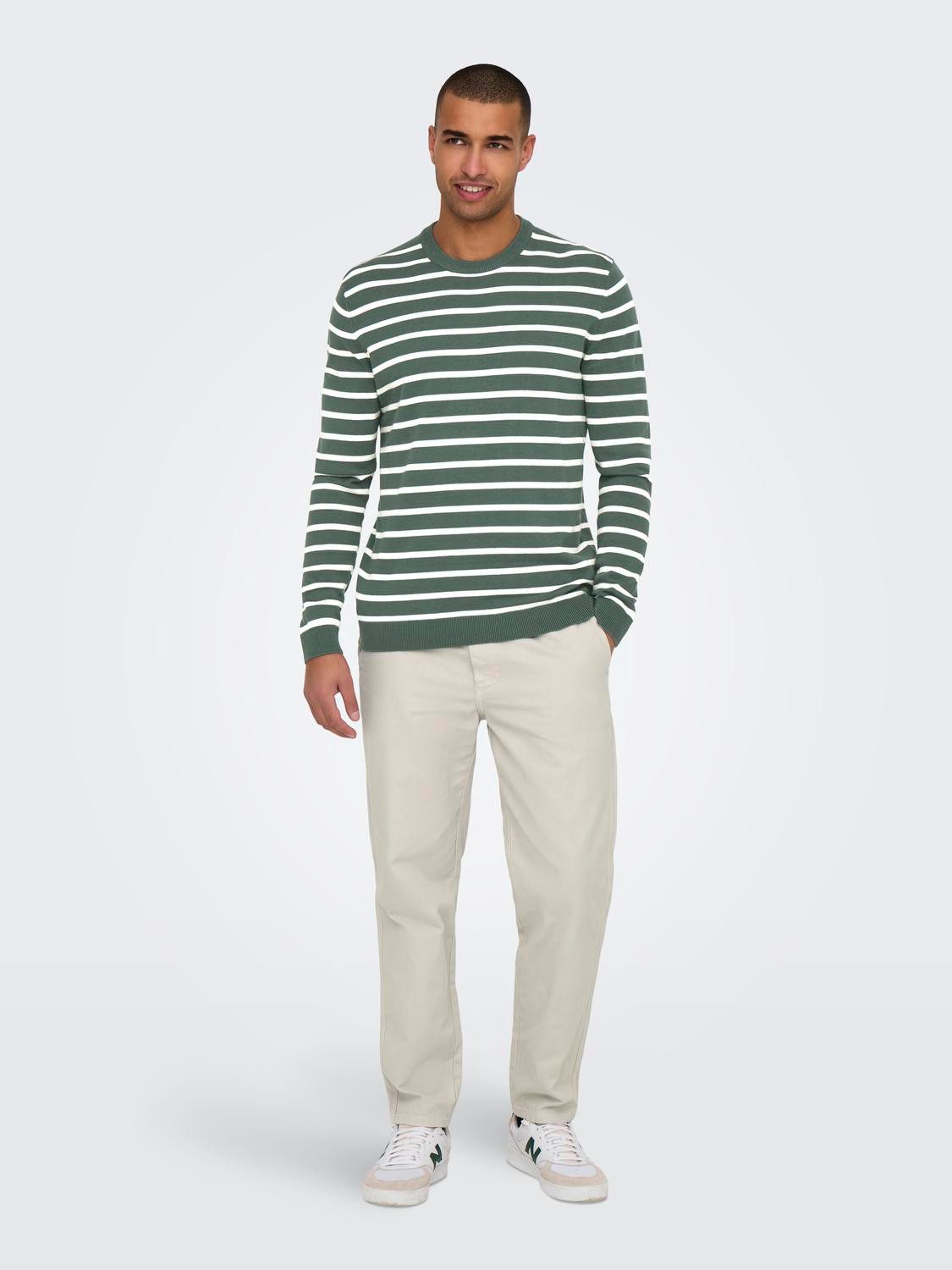 ONLY & SONS Trui met ronde hals ONSALEX 12 SOLID CREW NECK KNIT