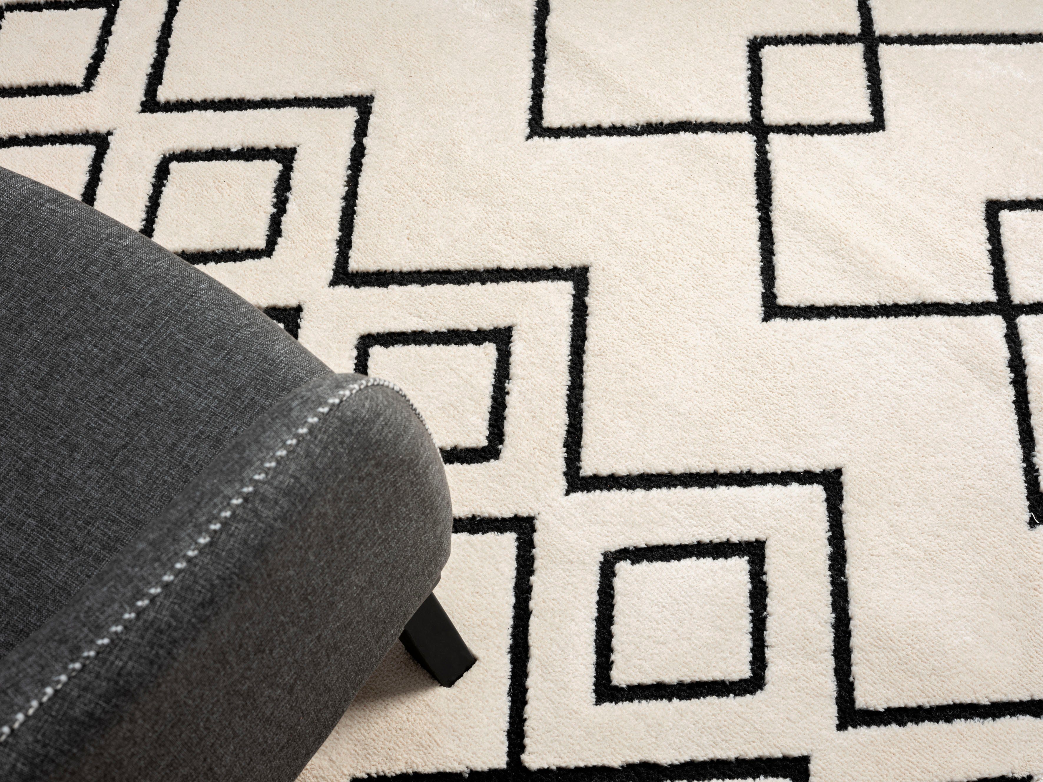 Myflair Möbel & Accessoires Hoogpolig vloerkleed Moroccan Mural modern, marokkaans ontwerp, fluffy zacht, met franjes