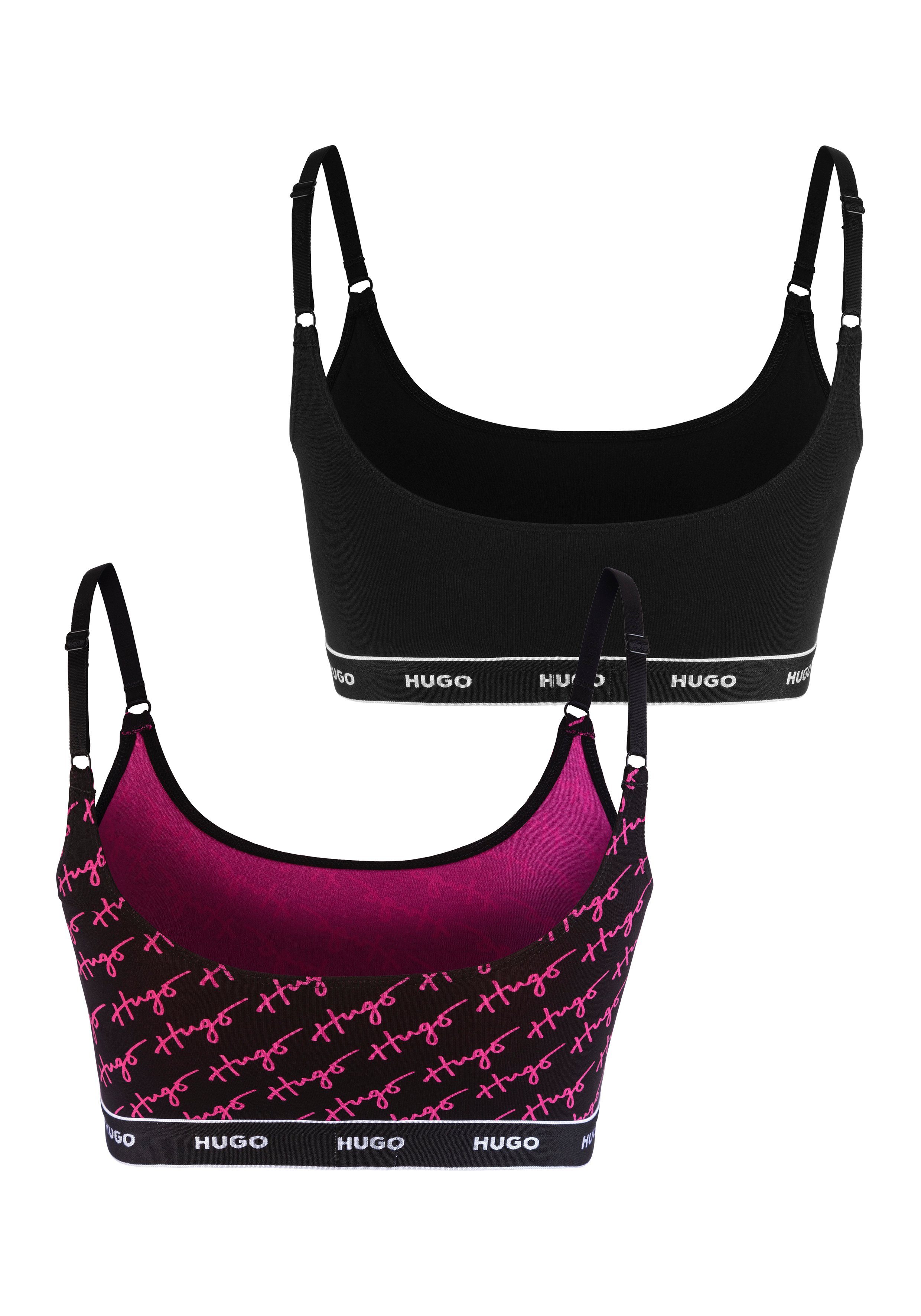 HUGO underwear Bralette-bh TWIN BRALETTE DESIGN met hugo logo aan de tailleband (set, 2-delig)