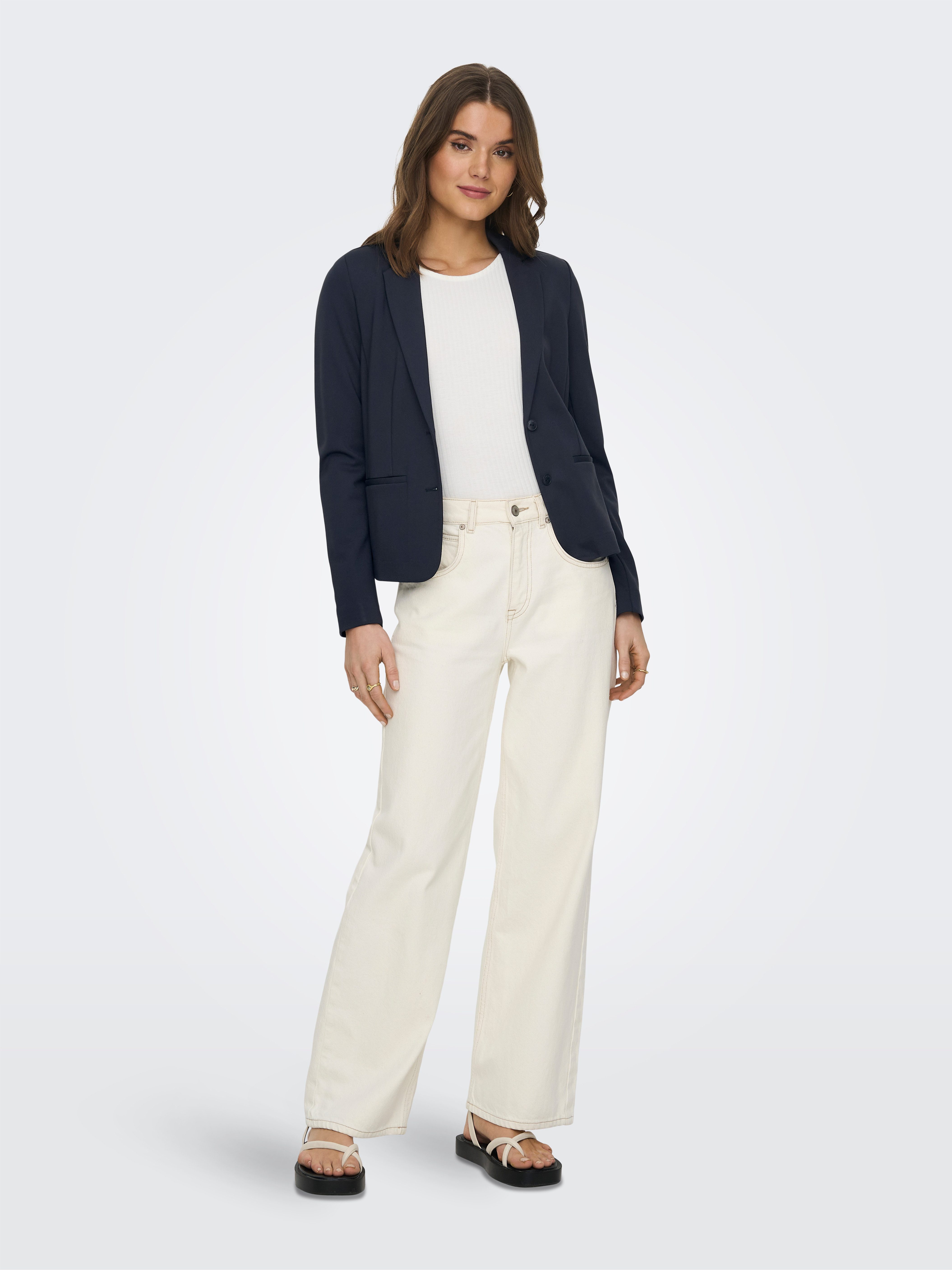 Only Jerseyblazer ONLPOPTRASH – 2-knoops blazer met getailleerd silhouet