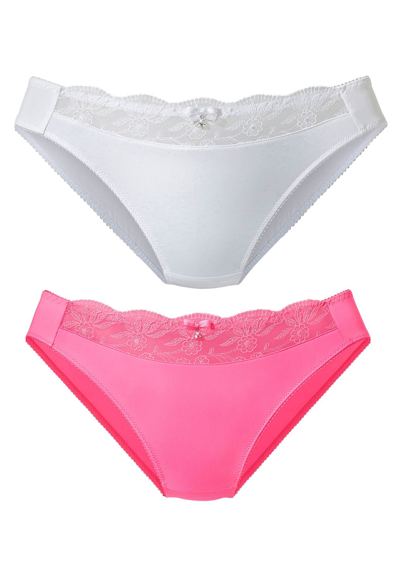 Nuance Slip met mooie borduurkant (set, 2 stuks)