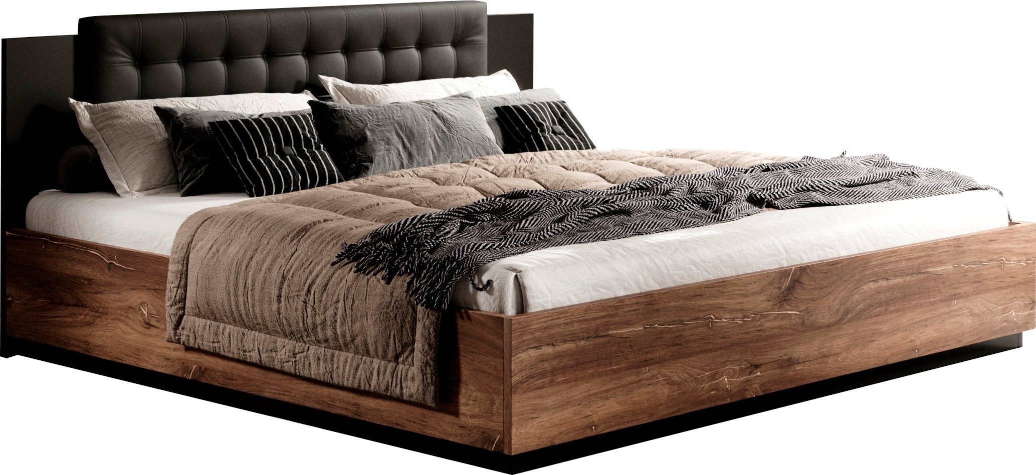 INOSIGN Bedframe Sigma Tweepersoonsbed in twee breedtes met een gepolsterde hoofdeinde