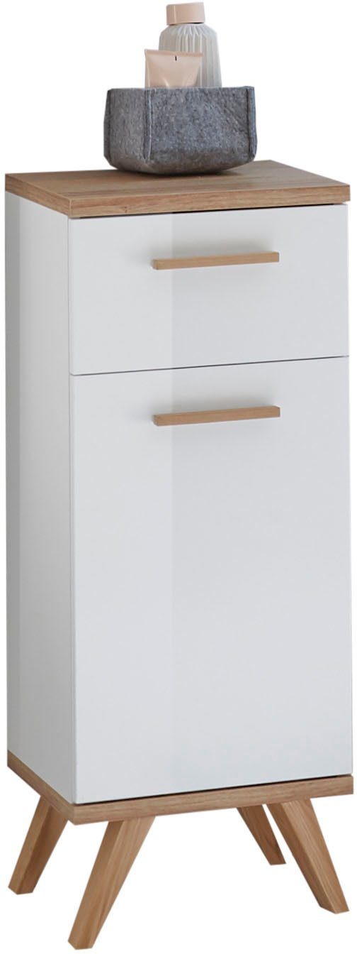 Saphir Badkamerserie Quickset 4-delig, wastafelonderkast met led-spiegelkast Onderkast, hangkast, incl. deurdempers, 5 deuren, 1 lade (4-delig)