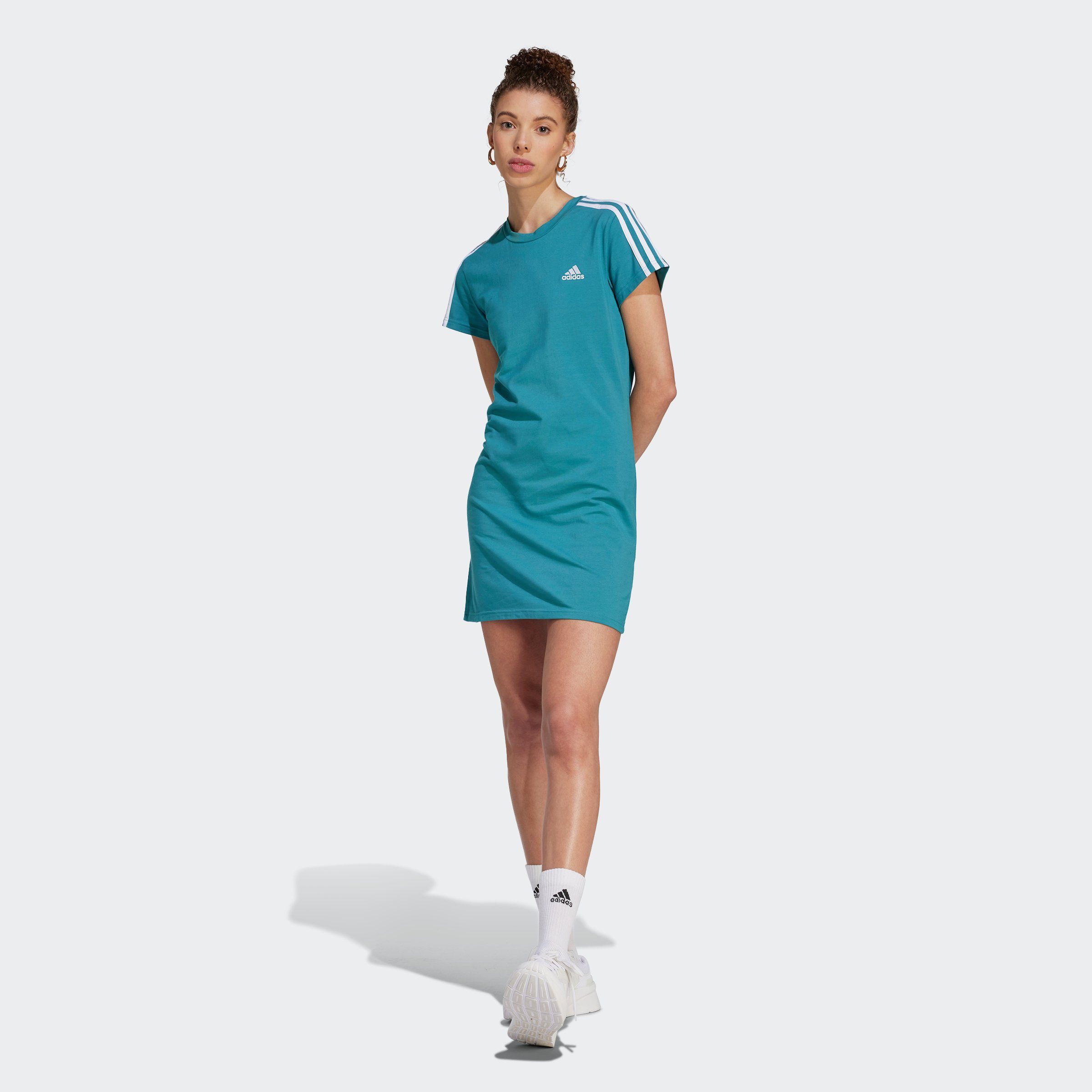 adidas Sportswear Shirtjurk ESSENTIALS 3 STRIPE DRESS 1 delig online shop OTTO