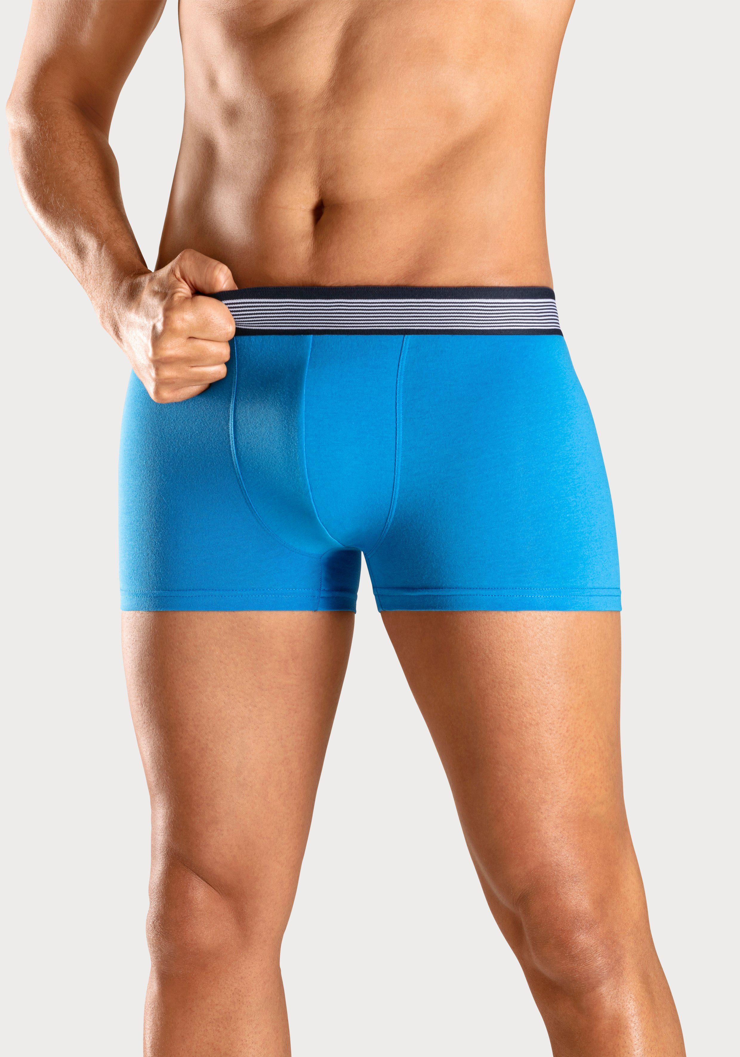 H.I.S Boxershort voor heren met gestreepte weefband (set, 4 stuks)