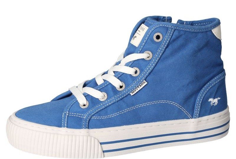 Mustang Shoes Hoge veterschoenen High-Top-Sneaker, Vrijetijdsschoen, plateau, high top-sneaker, vrijetijdsschoen met binnenrits