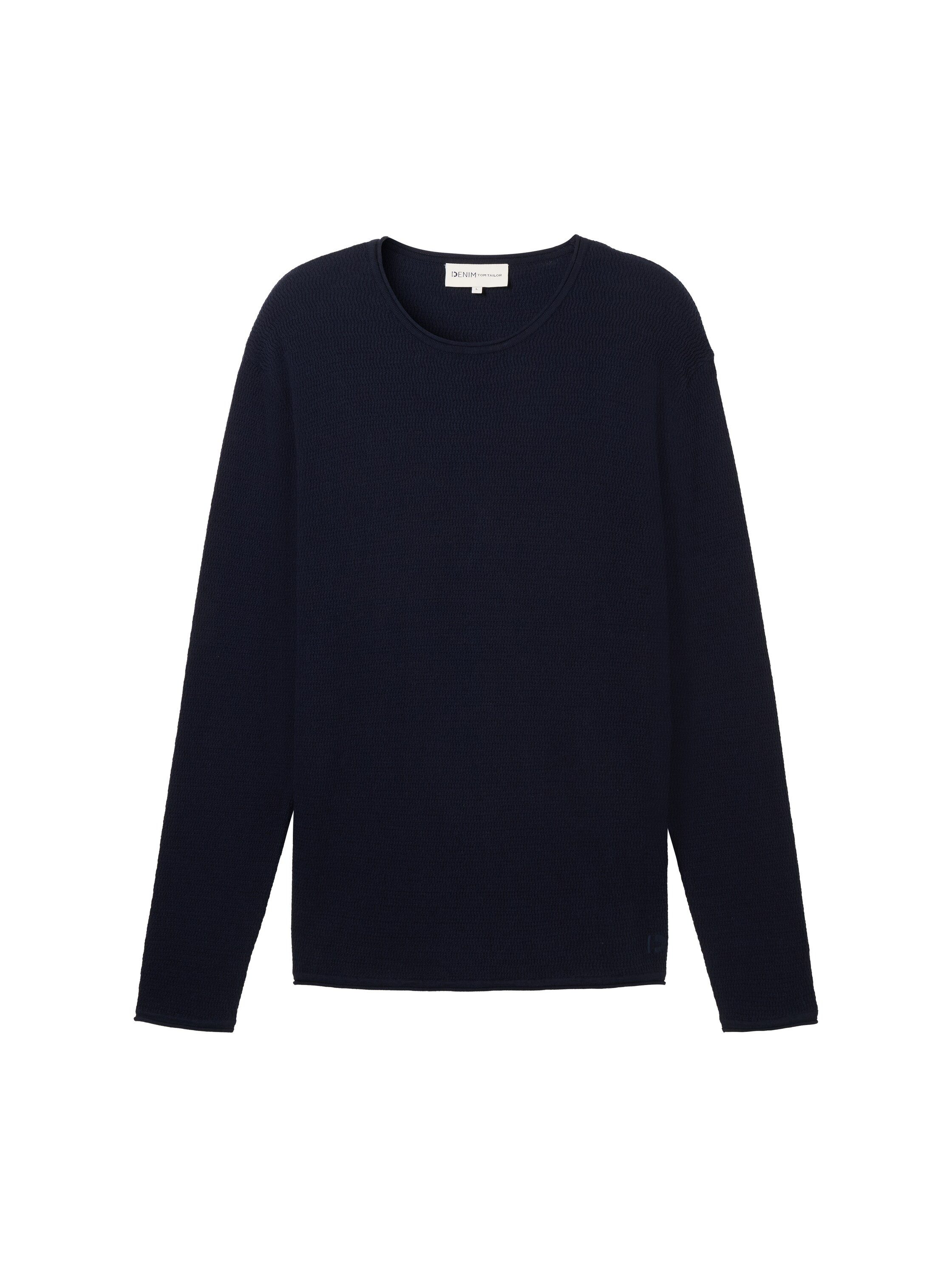 Tom Tailor Denim Trui met ronde hals met structuur