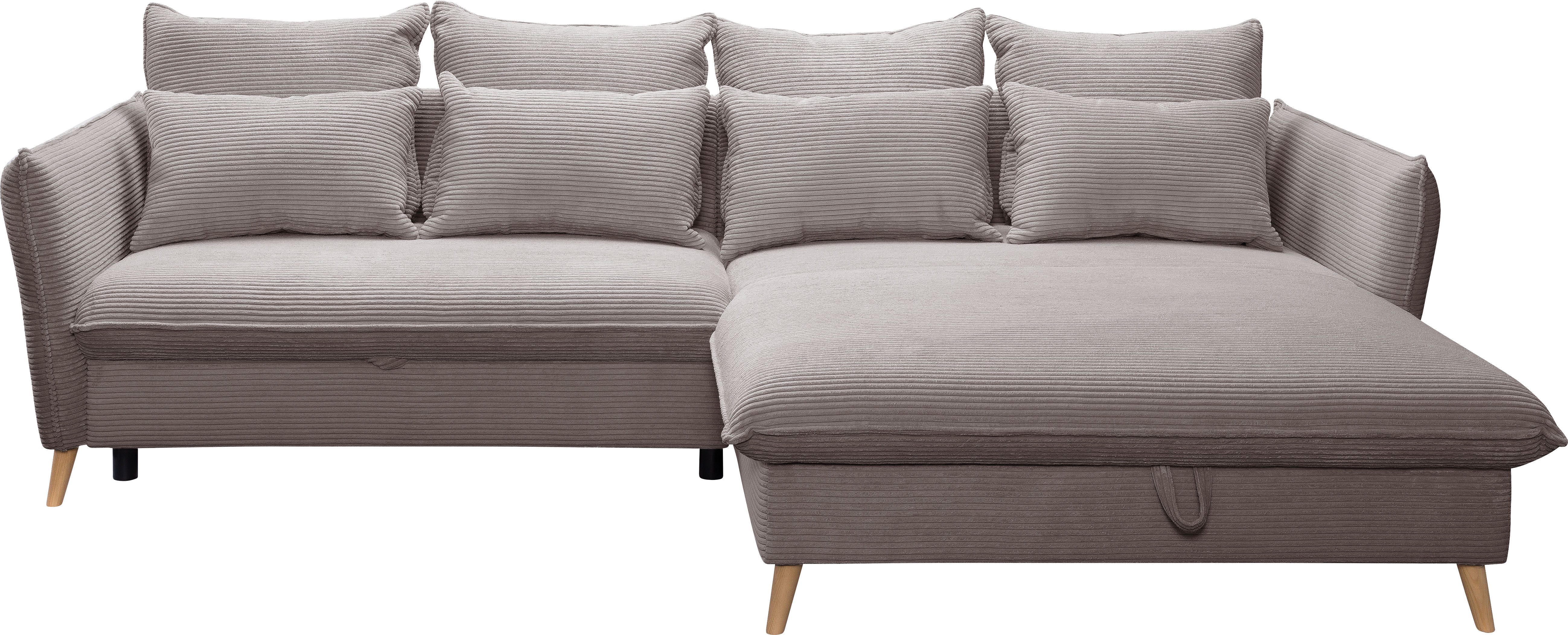 exxpo - sofa fashion Hoekbank WALPY, elegant en modern, hoog zitcomfort, smalle armleuningen