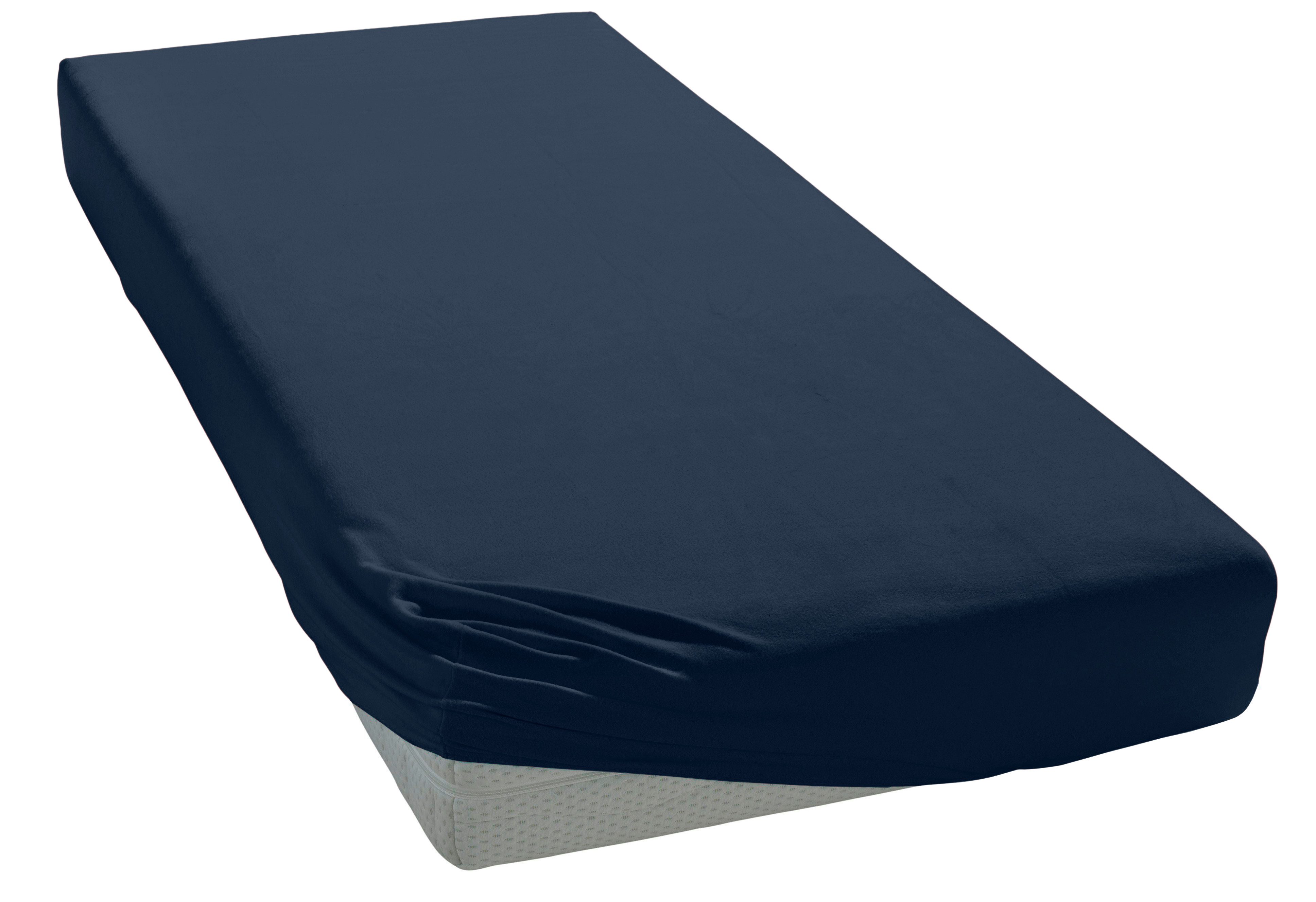 my home Hoeslaken Paprika Lakens, verkrijgbaar in twee kwaliteiten: fleece en jersey hoeslakens maat 120 cm x 200 cm blauw