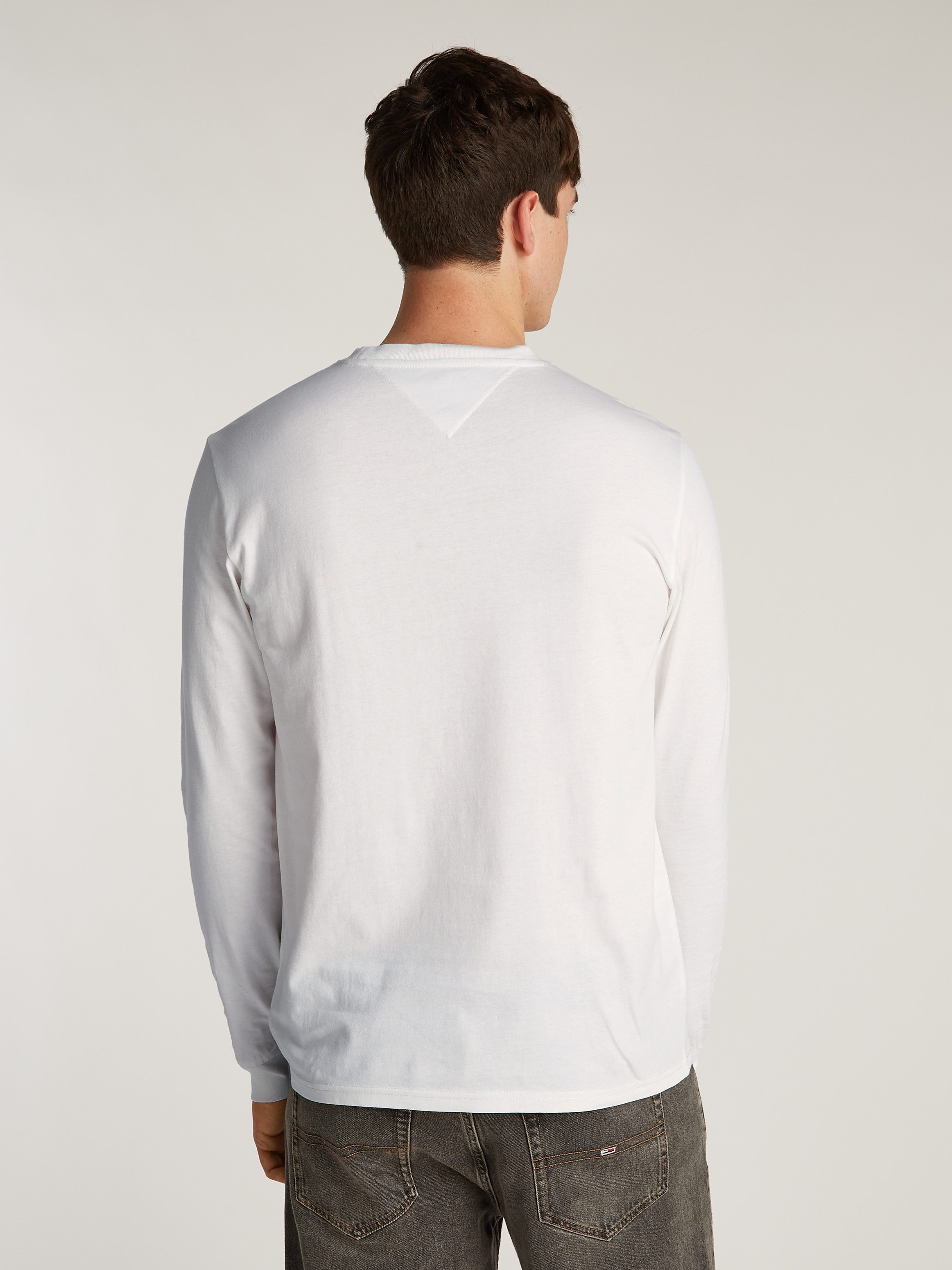 TOMMY JEANS Shirt met lange mouwen TJM SLIM LINEAR CHEST LS TEE EXT