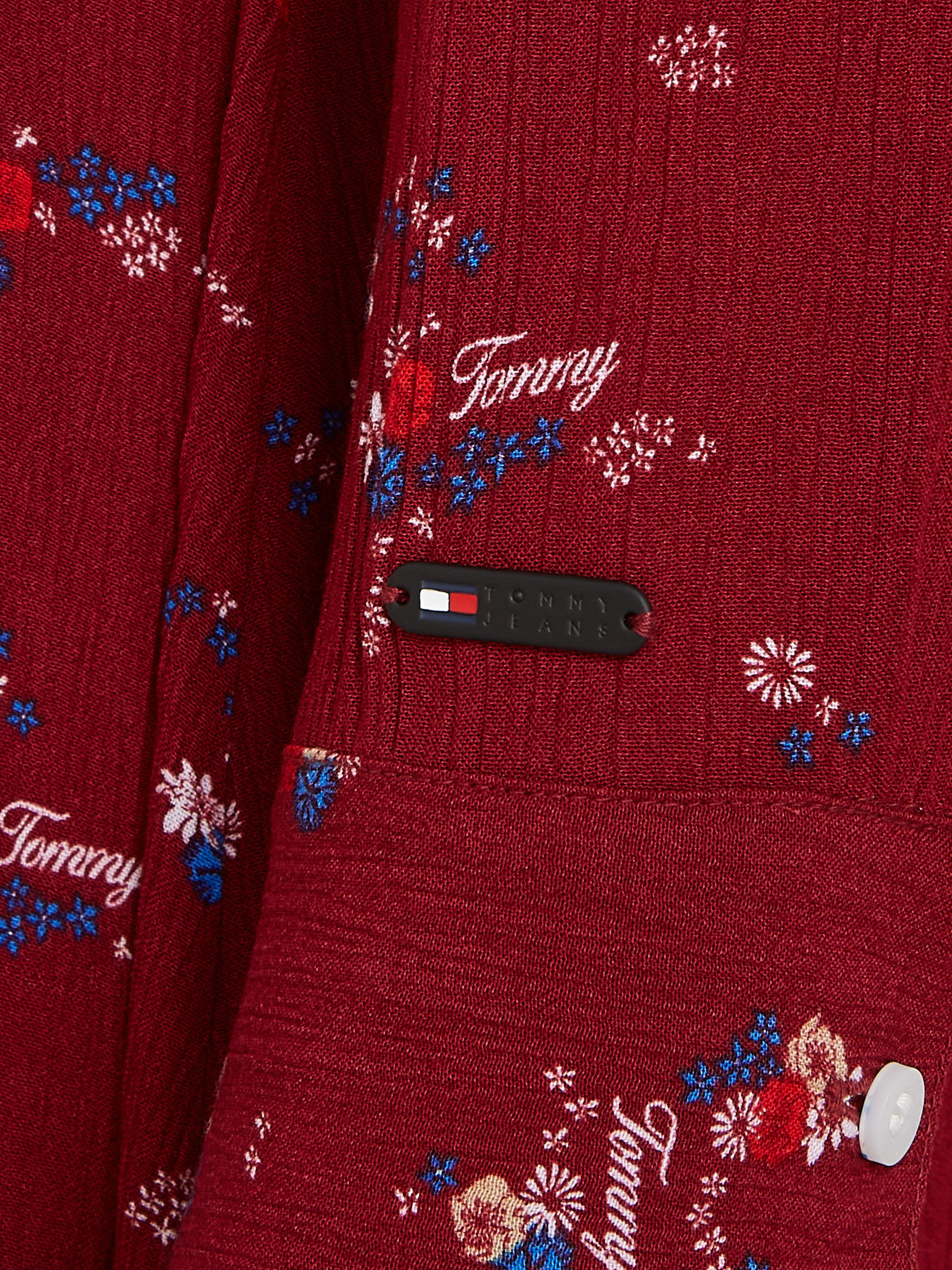 Tommy Jeans Curve Jurk met overhemdkraag TJW FLORAL BELT SHIRT DRESS EXT