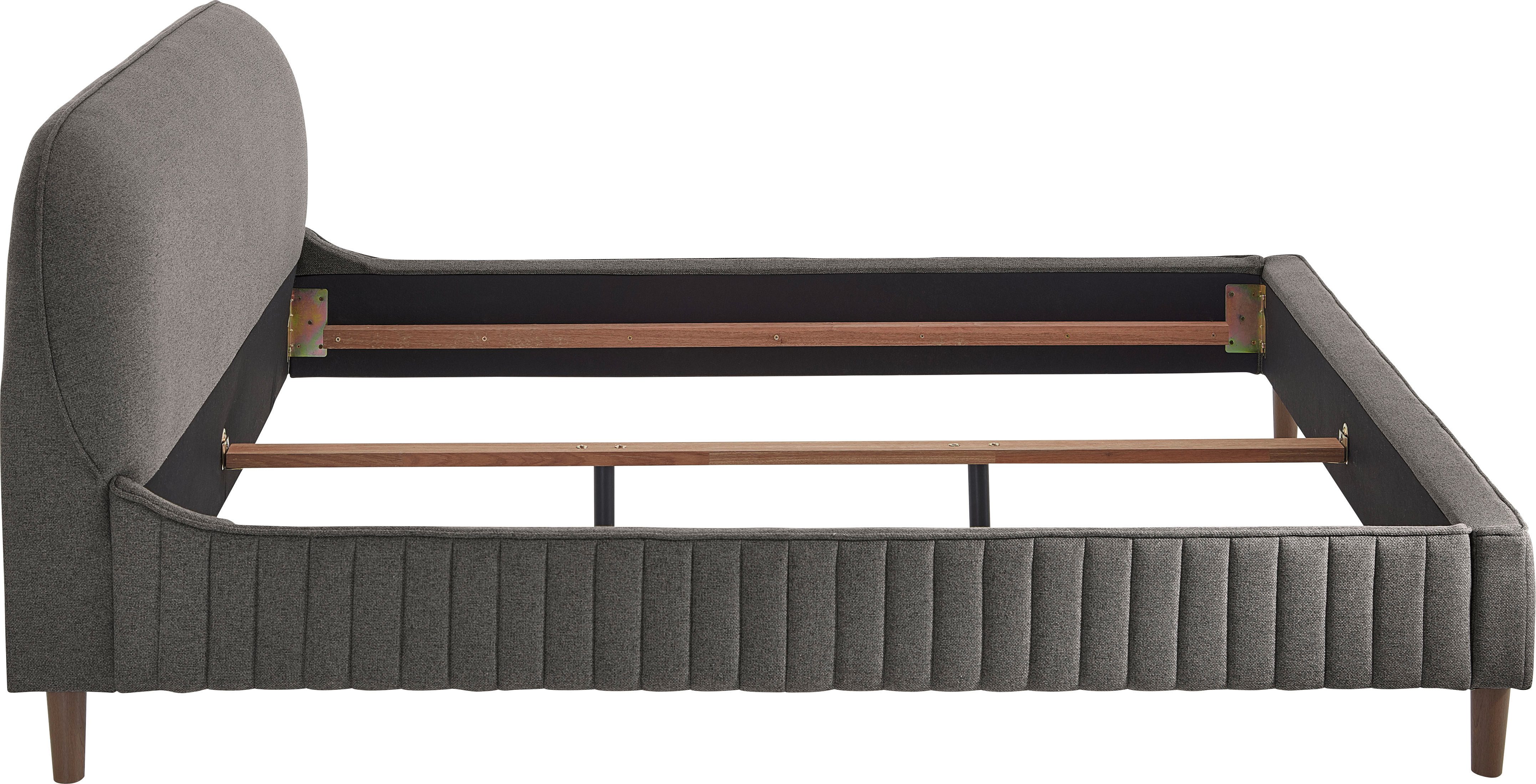 ATLANTIC home collection Gestoffeerd bed Madita, 180x200cm, met organische hoofdvorm luxueus gestoffeerd hoofdeinde, bekledingsstof met een fijn reliëf