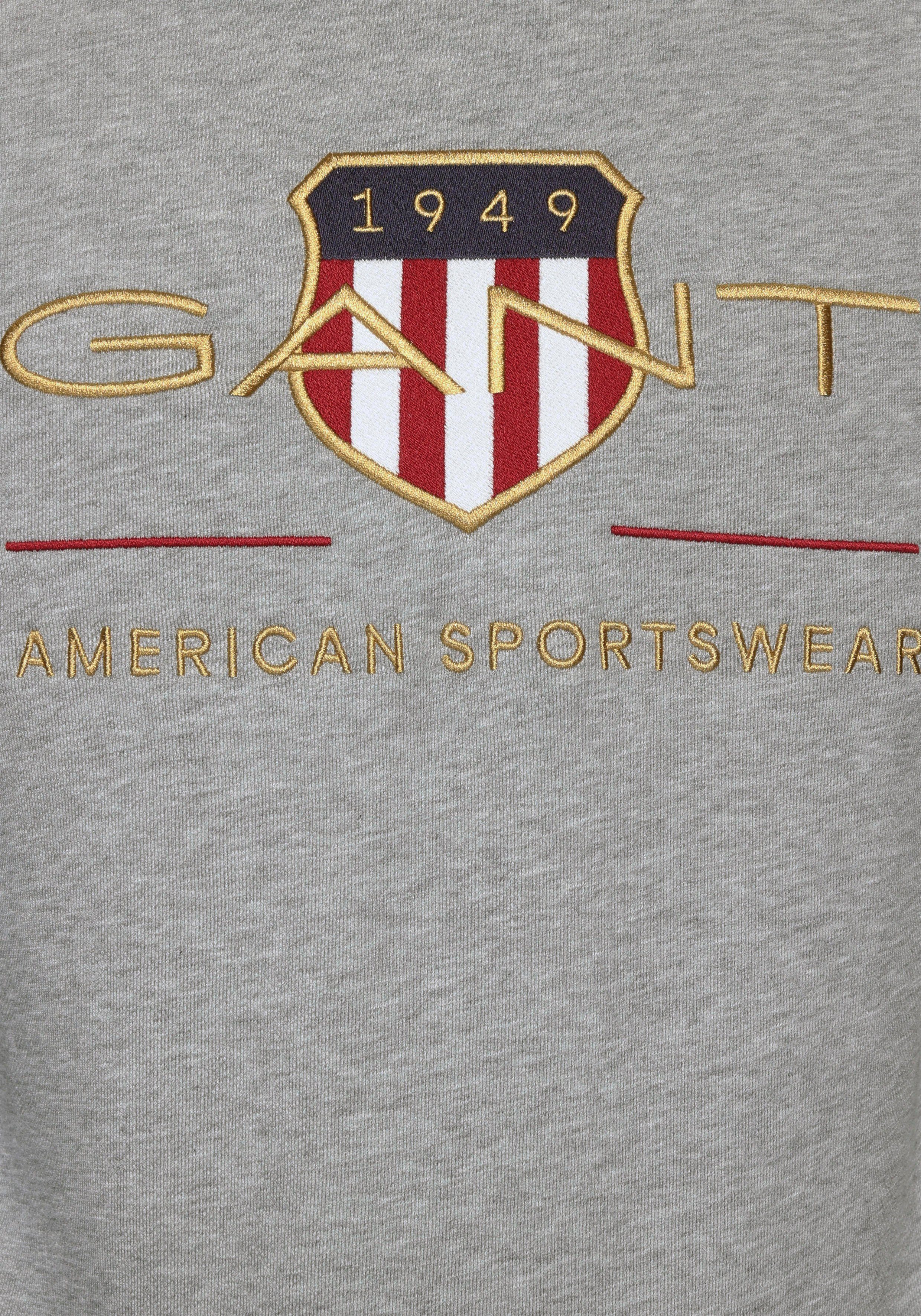Gant Sweatshirt ARCHIVE SHIELD C-NECK met geribde ronde hals