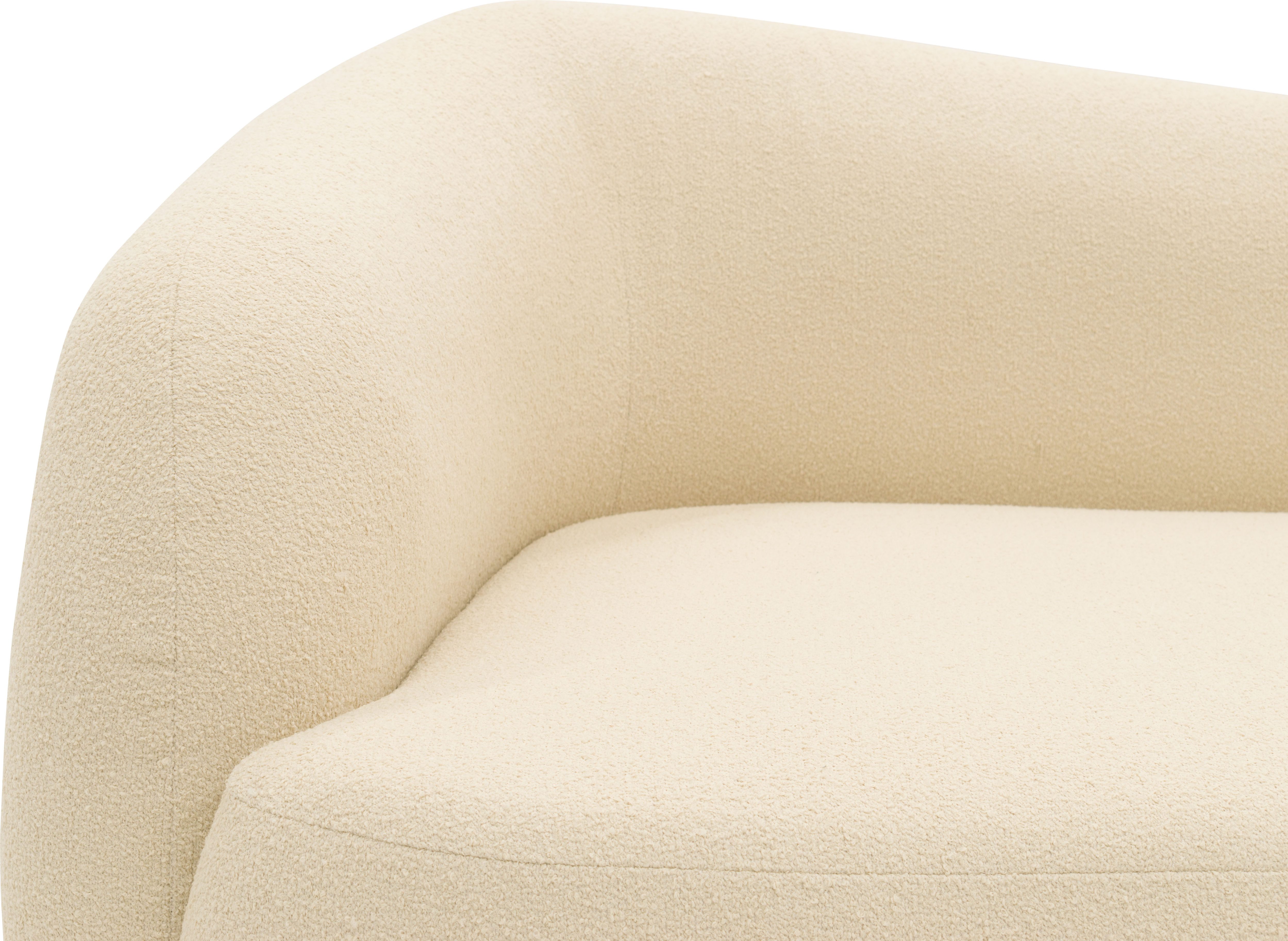 DOMO collection Récamier Poika, ook als fauteuil en poef bestelbaar, bekleding van faux fur