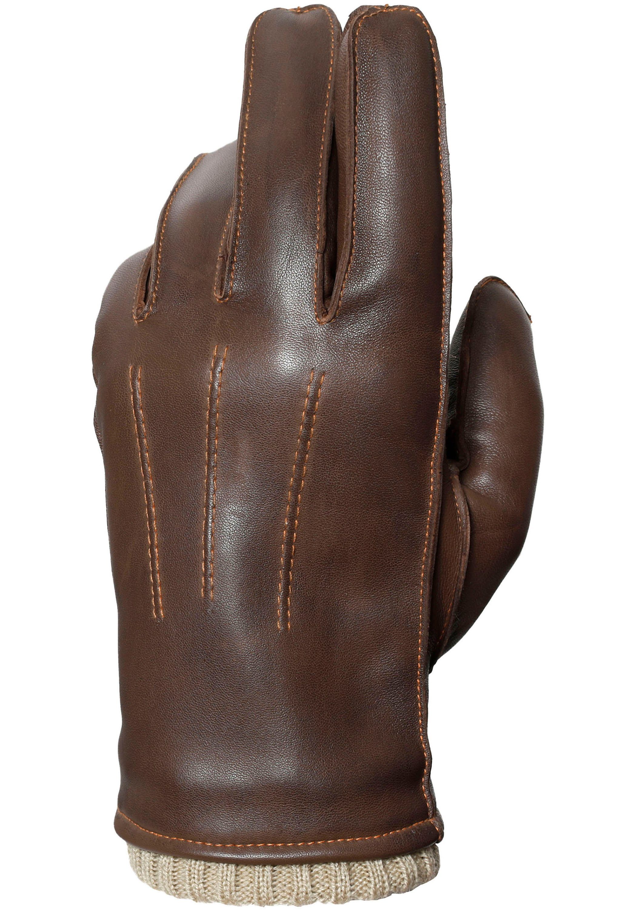PEARLWOOD Leren handschoenen Wilson Vintage look door waxafwerking
