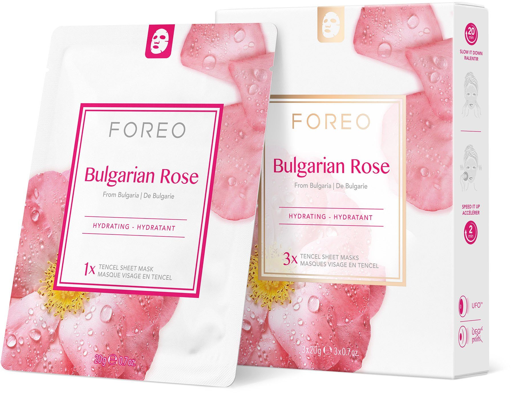 FOREO Gezichtsmasker Farm To Face Collection Sheet Masks Bulgarian Rose (3-delig)