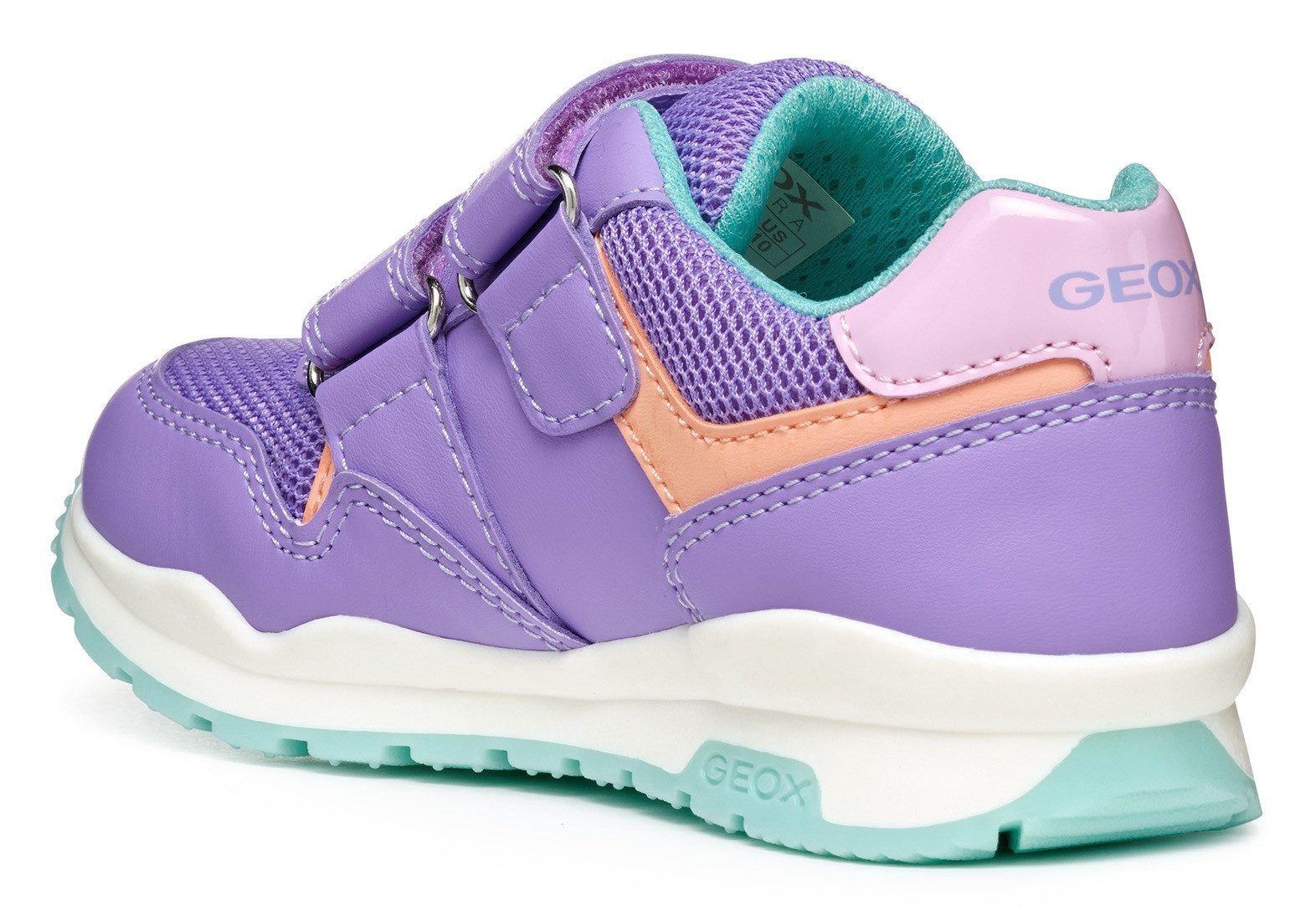 Geox Sneakers J PAVEL GIRL , vrijetijdsschoen, klittenbandschoen in kleurrijke combinatie
