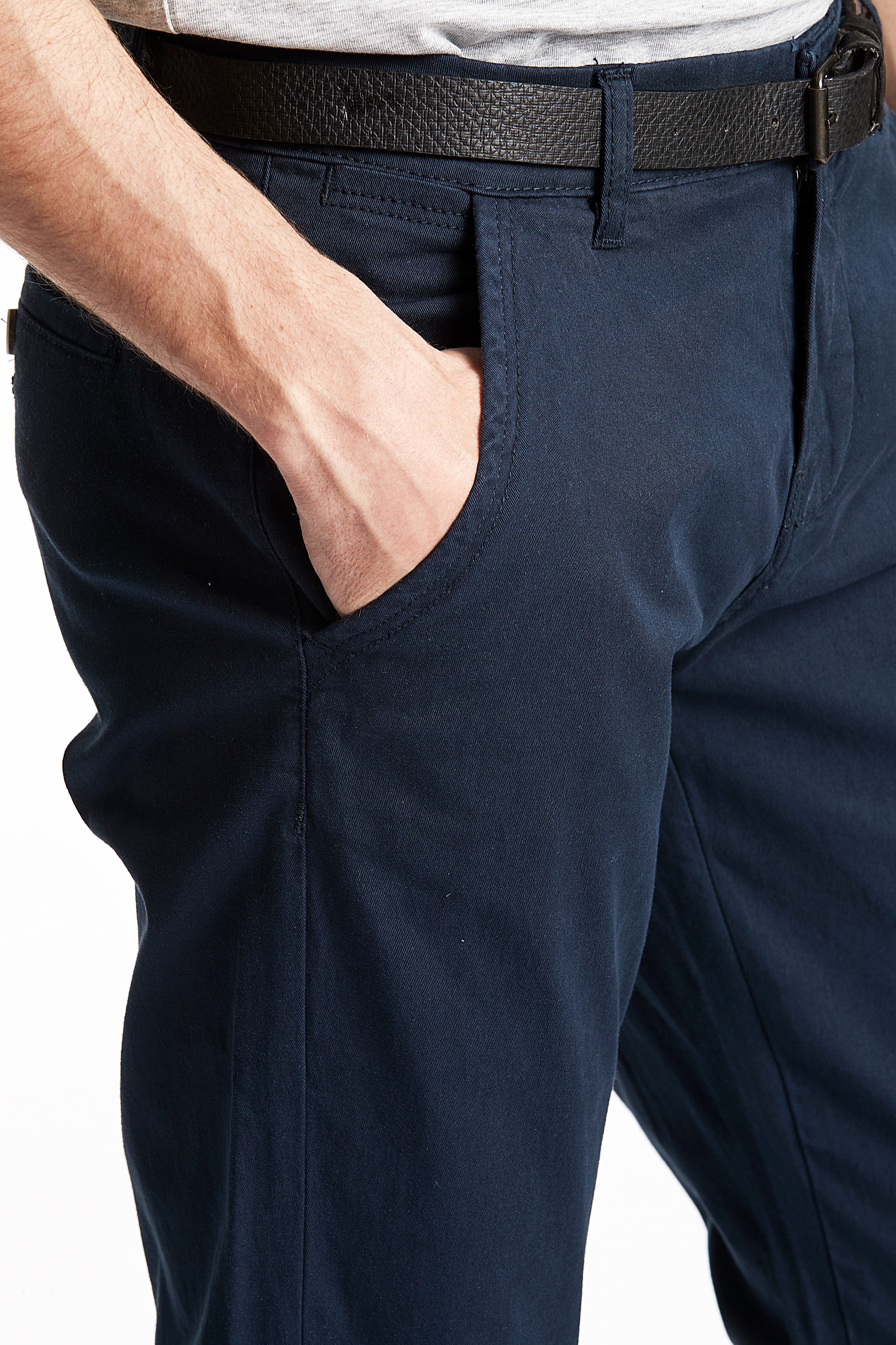 LINDBERGH Chino met riem en stretch (2-delig)