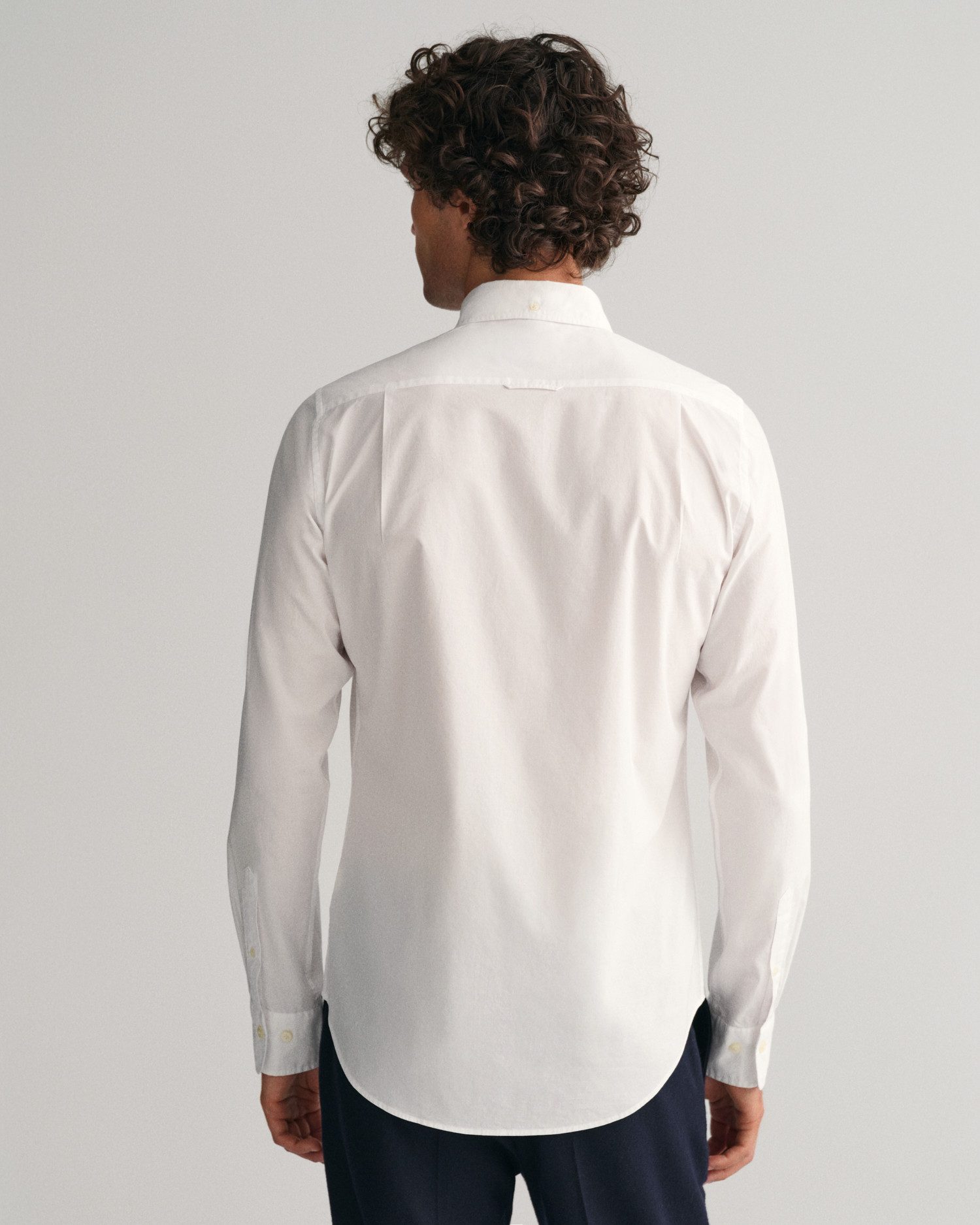 Gant Overhemd met lange mouwen Slim fit poplin overhemd licht slijtvast easy care