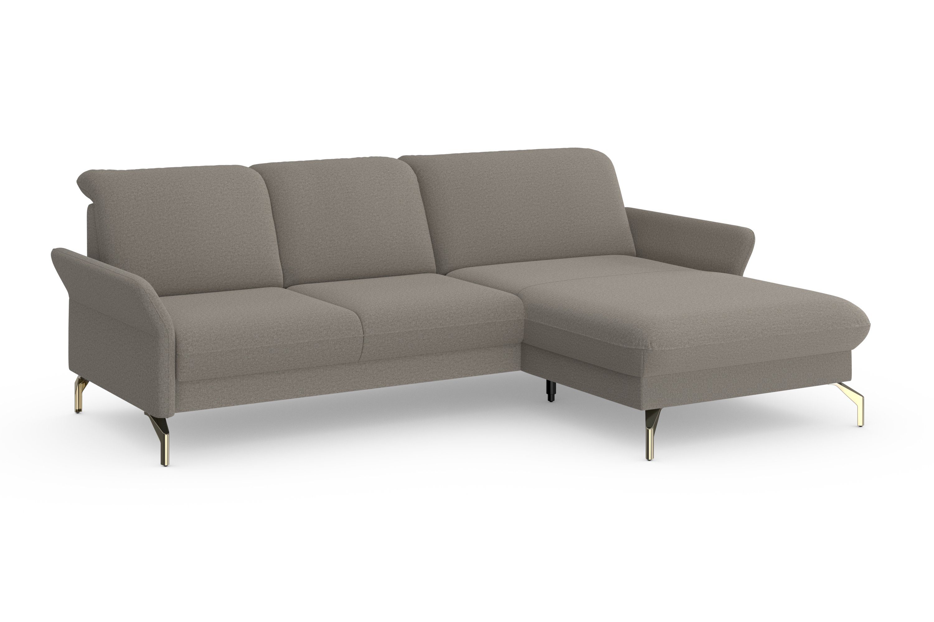 sit&more Hoekbank Fashion L-vorm naar keuze met verstelbare hoofdsteun, uittrekzitting, motorisch, nikkel poten