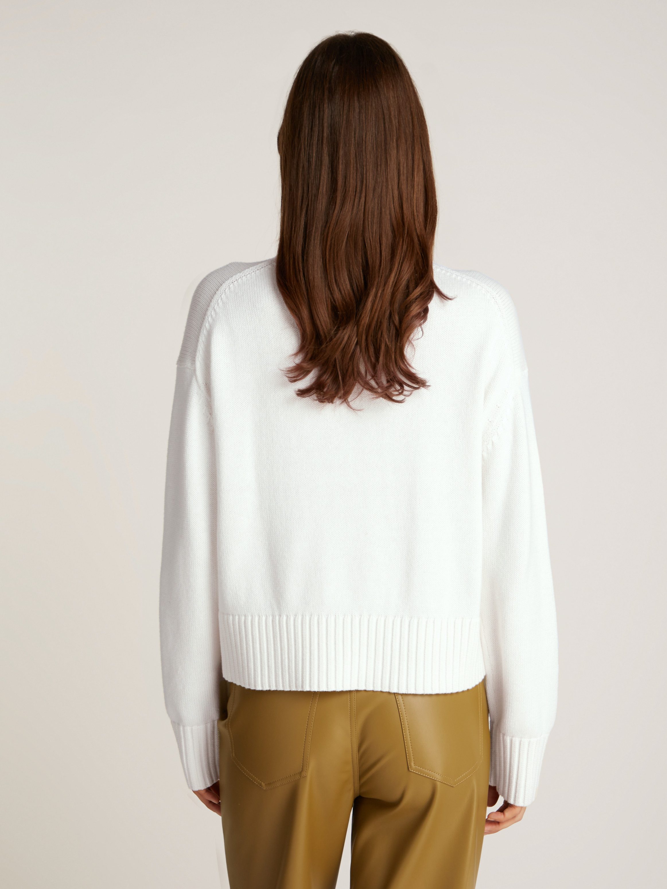Calvin Klein Gebreide trui LOGO EMBRO SWEATER met geborduurd logo
