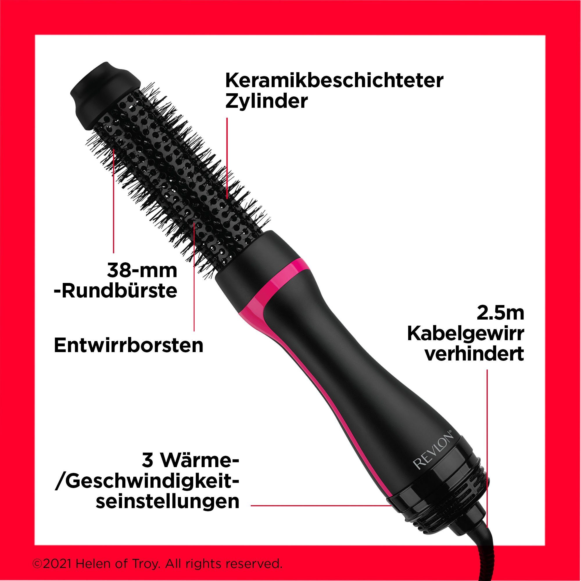Revlon Stylingborstel met warme lucht RVDR5292UKE one-step-stijl-booster – föhn met ronde borstel en styler
