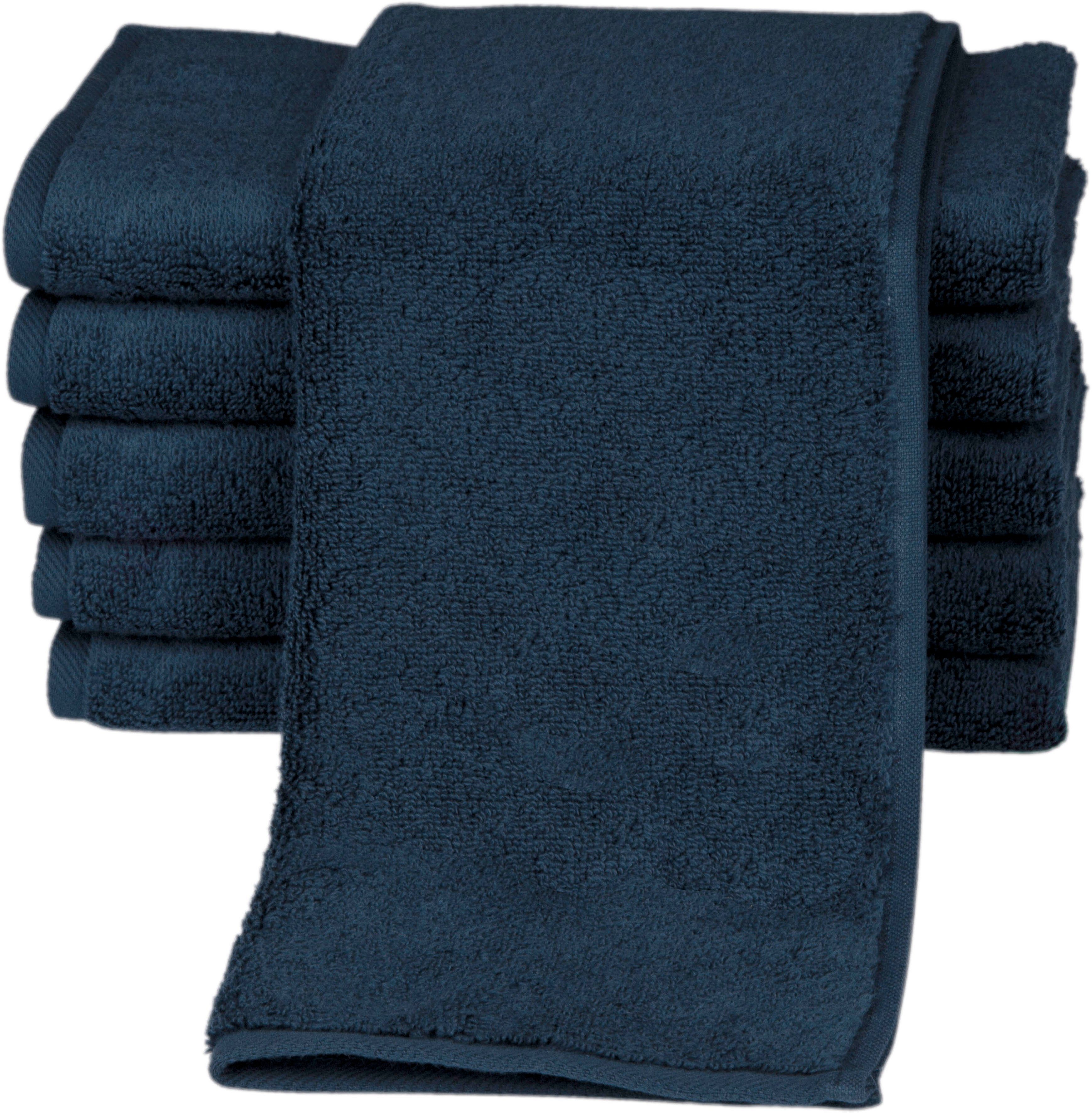 ROSS Gastendoeken Sensual 9000 met aloë vera-olie veredeld (6-delig) handdoeken blauw